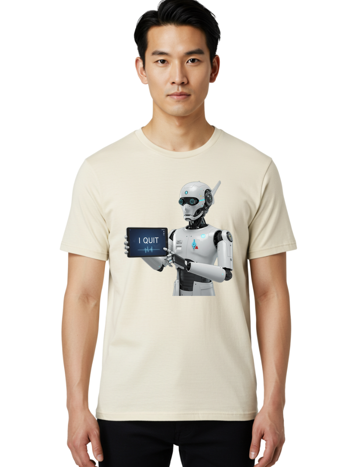 Robot-Quitting Men'S Graphic Tee, 100% Cotton, Comfortable Casual Summer Wear, Machine Washable, Vintage Camera, Old Camera, Antique Camera, Black Camera, Classic Photography, Photography Equipment, Nostalgic Device, Film Camera, Camera Art Bal260 30