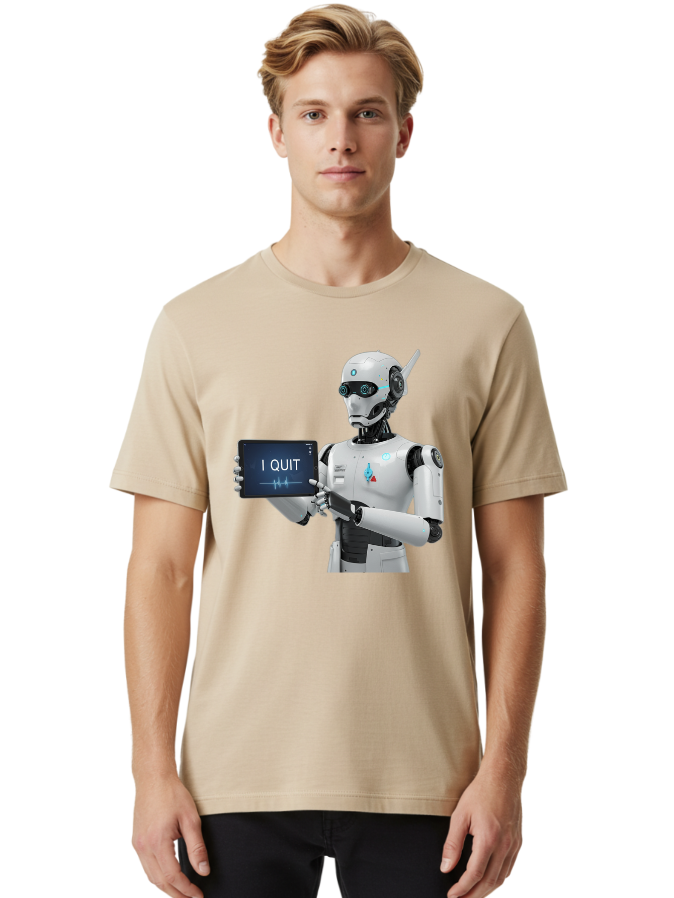 Robot-Quitting Men'S Graphic Tee, 100% Cotton, Comfortable Casual Summer Wear, Machine Washable, Vintage Camera, Old Camera, Antique Camera, Black Camera, Classic Photography, Photography Equipment, Nostalgic Device, Film Camera, Camera Art Bal260 18