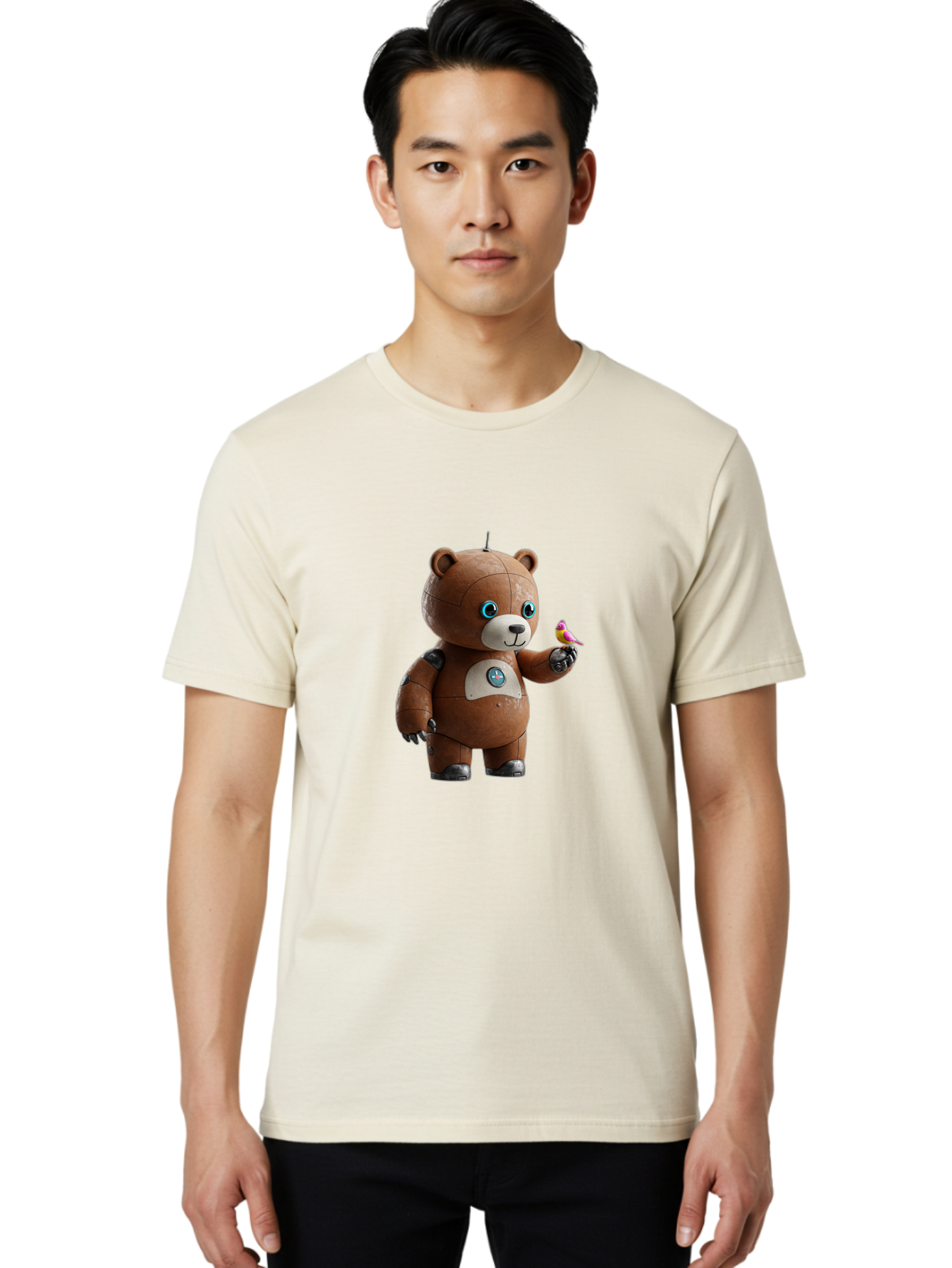Robot-Teddy Men'S Graphic Tee, 100% Cotton, Comfortable Casual Summer Wear, Machine Washable, Vintage Camera, Old Camera, Antique Camera, Black Camera, Classic Photography, Photography Equipment, Nostalgic Device, Film Camera, Camera Art Bal262 30
