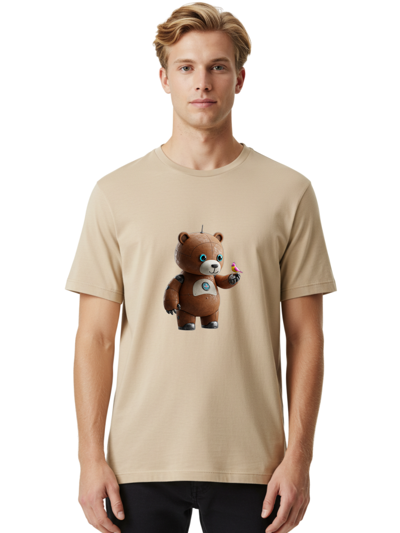 Robot-Teddy Men'S Graphic Tee, 100% Cotton, Comfortable Casual Summer Wear, Machine Washable, Vintage Camera, Old Camera, Antique Camera, Black Camera, Classic Photography, Photography Equipment, Nostalgic Device, Film Camera, Camera Art Bal262 17
