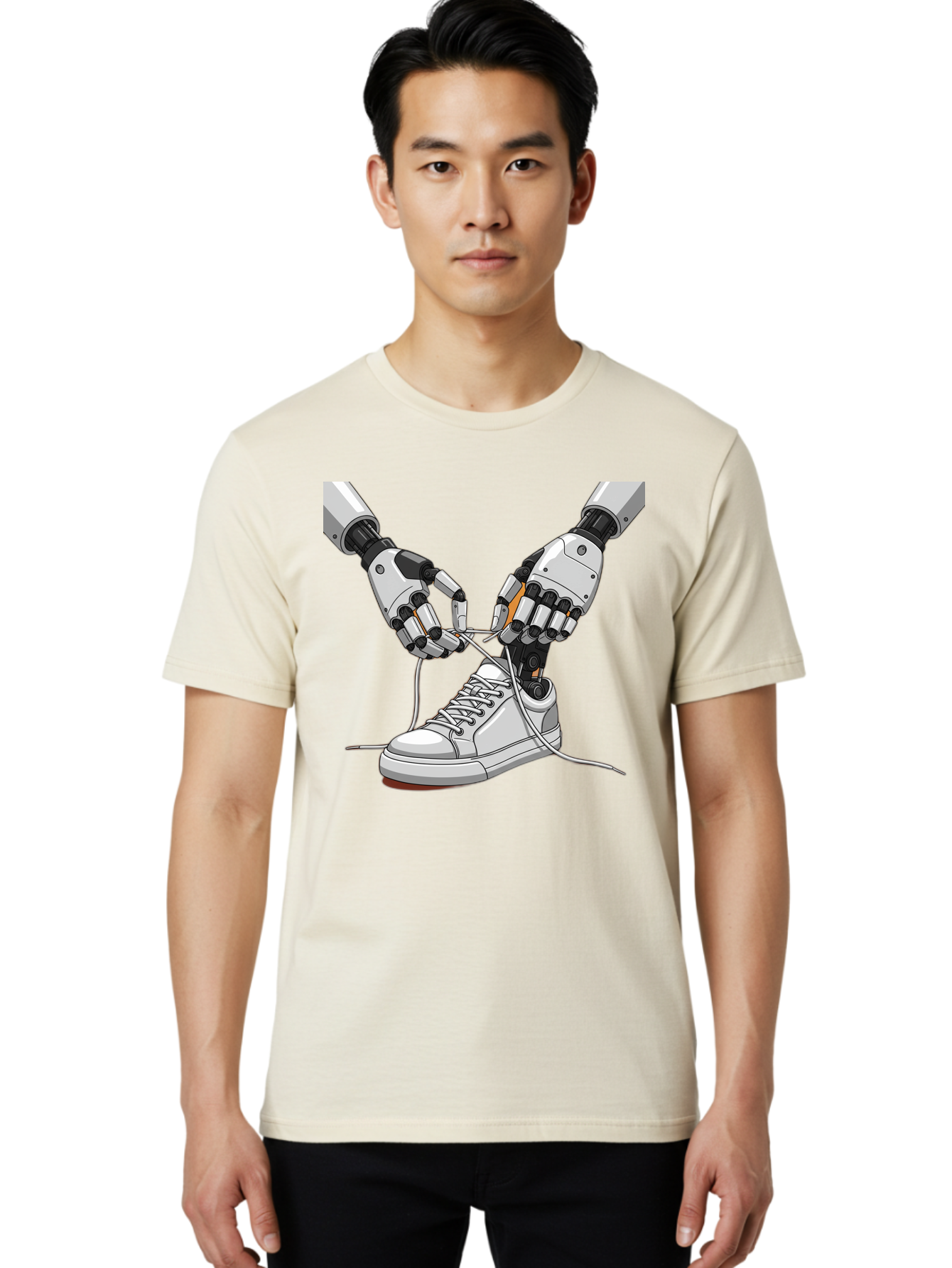 Robot-Tying-Shoe Men'S Graphic Tee, 100% Cotton, Comfortable Casual Summer Wear, Machine Washable, Vintage Camera, Old Camera, Antique Camera, Black Camera, Classic Photography, Photography Equipment, Nostalgic Device, Film Camera, Camera Art Bal263 22