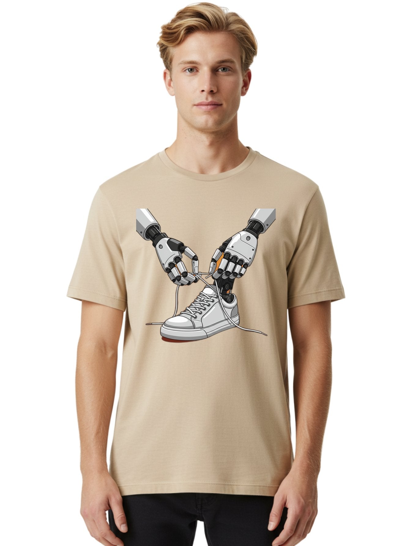 Robot-Tying-Shoe Men'S Graphic Tee, 100% Cotton, Comfortable Casual Summer Wear, Machine Washable, Vintage Camera, Old Camera, Antique Camera, Black Camera, Classic Photography, Photography Equipment, Nostalgic Device, Film Camera, Camera Art Bal263 19