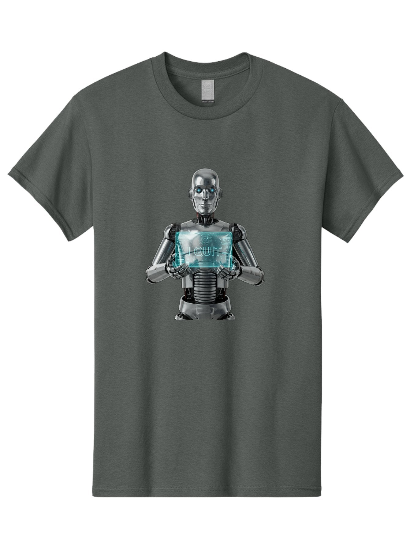 Robot-With-I-Quit Men'S Graphic Tee, 100% Cotton, Comfortable Casual Summer Wear, Machine Washable, Vintage Camera, Old Camera, Antique Camera, Black Camera, Classic Photography, Photography Equipment, Nostalgic Device, Film Camera, Camera Art Bal264 3