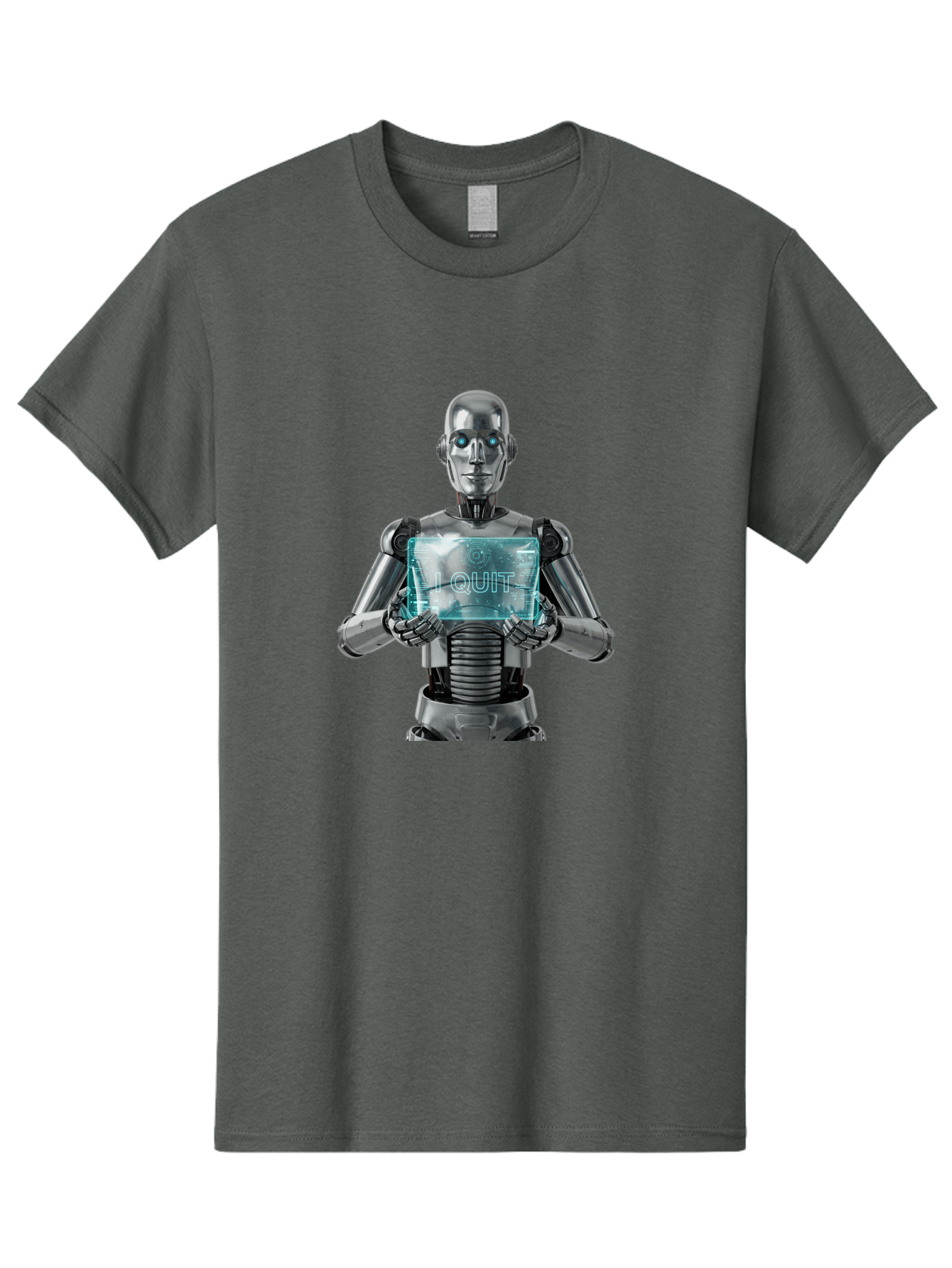 Robot-With-I-Quit Men'S Graphic Tee, 100% Cotton, Comfortable Casual Summer Wear, Machine Washable, Vintage Camera, Old Camera, Antique Camera, Black Camera, Classic Photography, Photography Equipment, Nostalgic Device, Film Camera, Camera Art Bal264 9