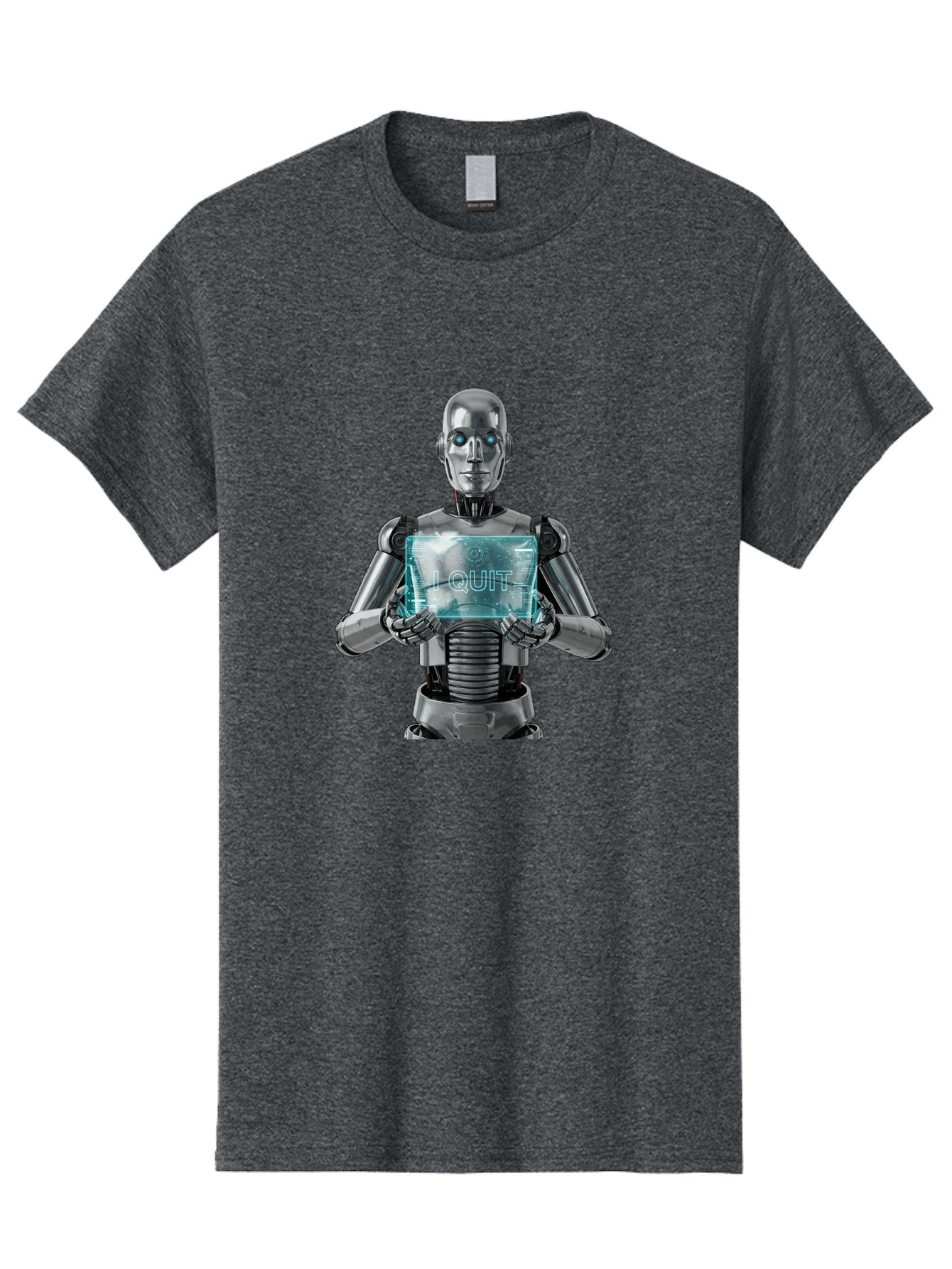 Robot-With-I-Quit Men'S Graphic Tee, 100% Cotton, Comfortable Casual Summer Wear, Machine Washable, Vintage Camera, Old Camera, Antique Camera, Black Camera, Classic Photography, Photography Equipment, Nostalgic Device, Film Camera, Camera Art Bal264 8