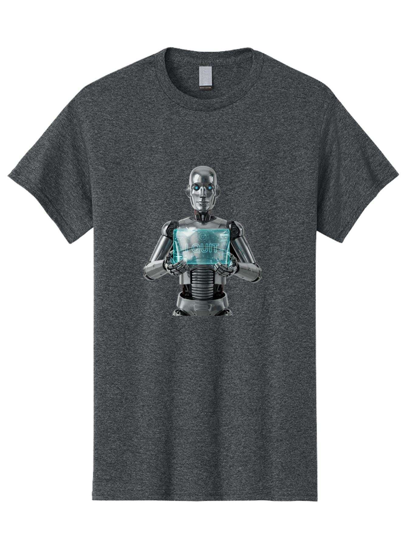 Robot-With-I-Quit Men'S Graphic Tee, 100% Cotton, Comfortable Casual Summer Wear, Machine Washable, Vintage Camera, Old Camera, Antique Camera, Black Camera, Classic Photography, Photography Equipment, Nostalgic Device, Film Camera, Camera Art Bal264 6