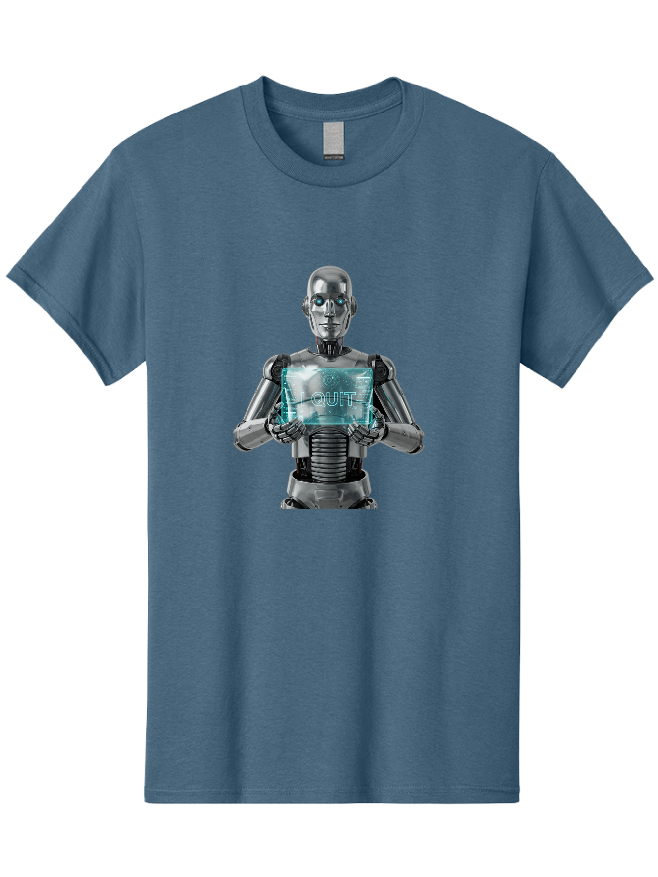 Robot-With-I-Quit Men'S Graphic Tee, 100% Cotton, Comfortable Casual Summer Wear, Machine Washable, Vintage Camera, Old Camera, Antique Camera, Black Camera, Classic Photography, Photography Equipment, Nostalgic Device, Film Camera, Camera Art Bal264 14