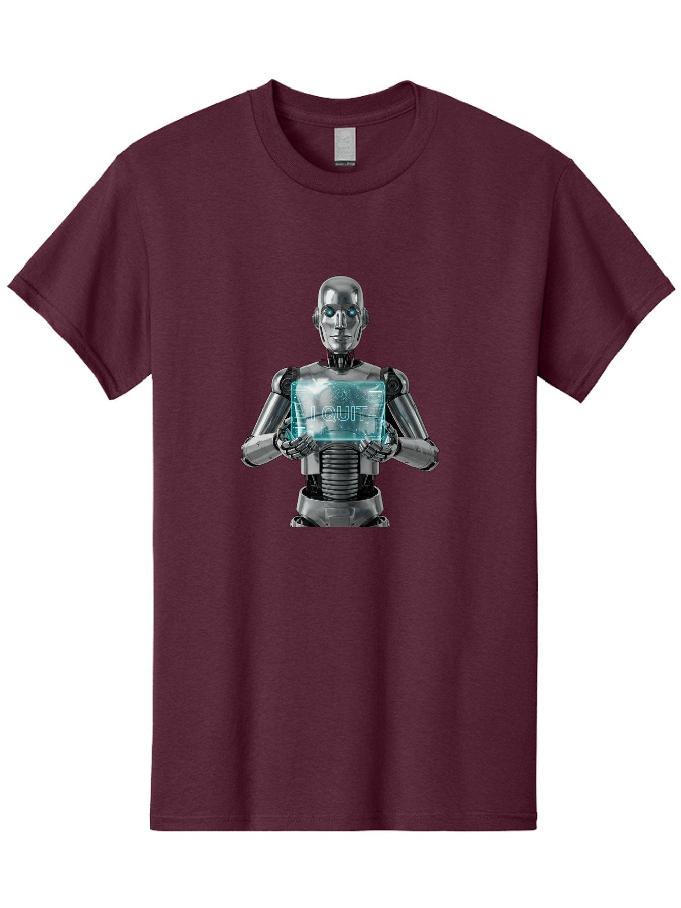 Robot-With-I-Quit Men'S Graphic Tee, 100% Cotton, Comfortable Casual Summer Wear, Machine Washable, Vintage Camera, Old Camera, Antique Camera, Black Camera, Classic Photography, Photography Equipment, Nostalgic Device, Film Camera, Camera Art Bal264 6