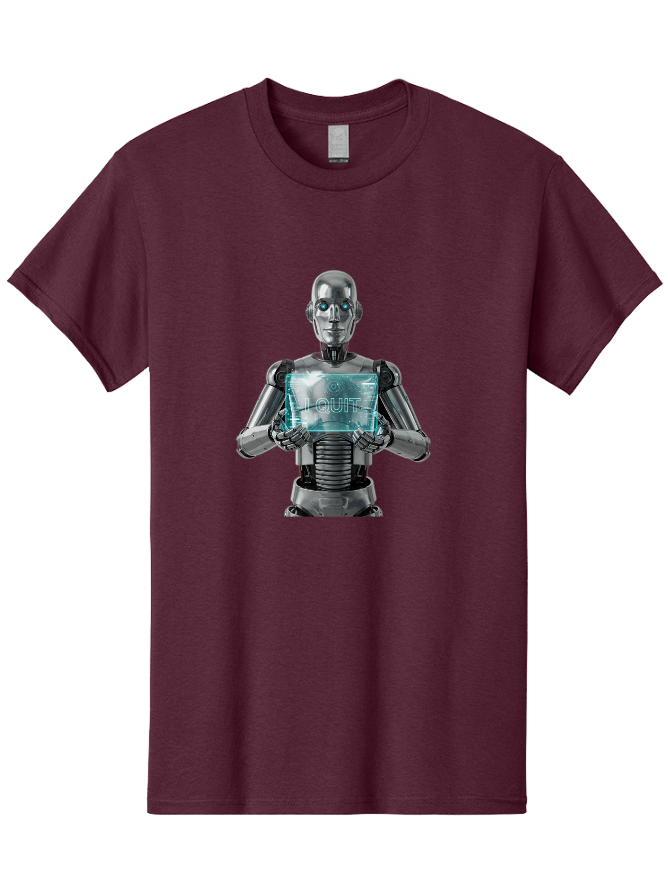 Robot-With-I-Quit Men'S Graphic Tee, 100% Cotton, Comfortable Casual Summer Wear, Machine Washable, Vintage Camera, Old Camera, Antique Camera, Black Camera, Classic Photography, Photography Equipment, Nostalgic Device, Film Camera, Camera Art Bal264 7