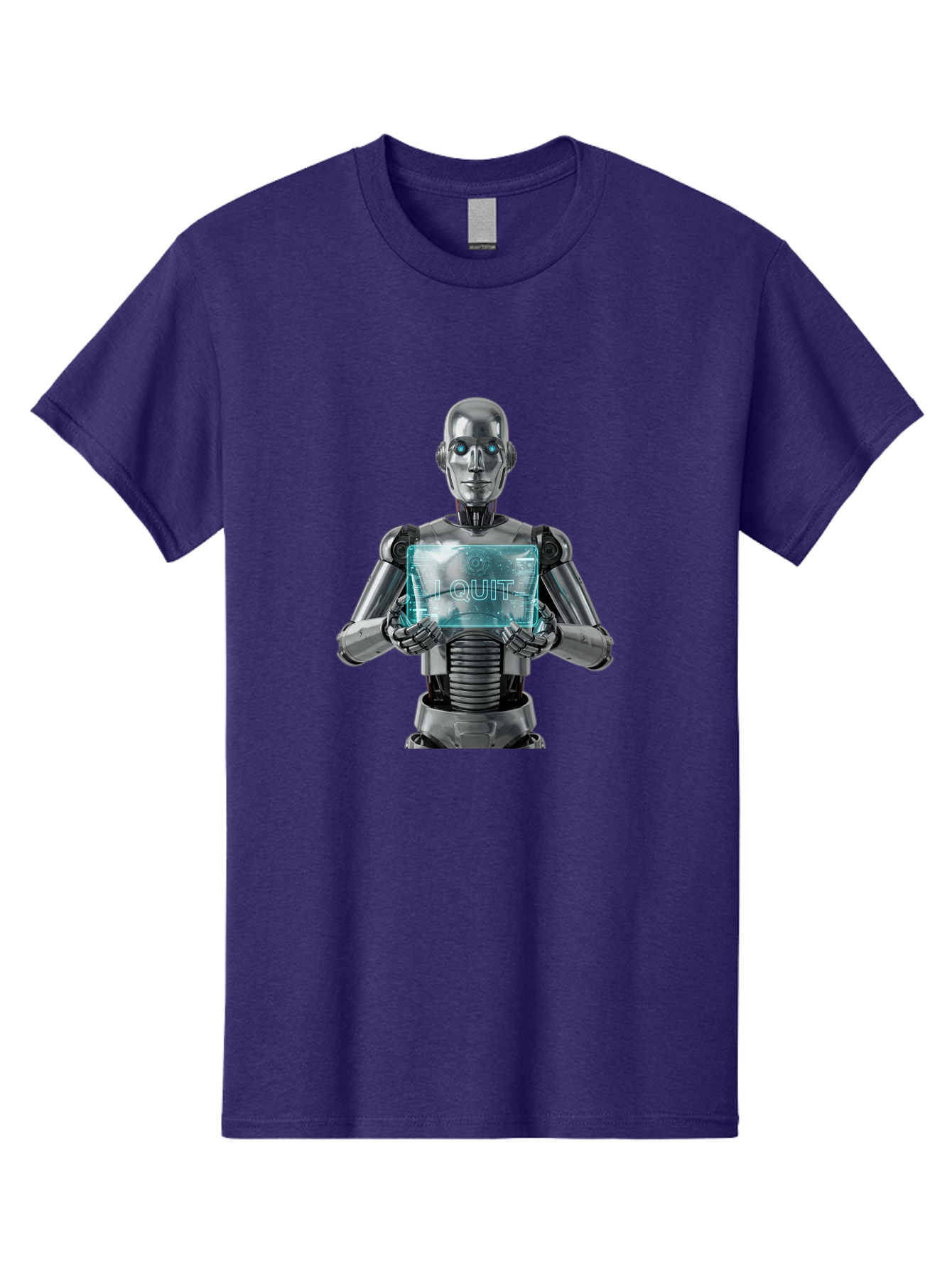 Robot-With-I-Quit Men'S Graphic Tee, 100% Cotton, Comfortable Casual Summer Wear, Machine Washable, Vintage Camera, Old Camera, Antique Camera, Black Camera, Classic Photography, Photography Equipment, Nostalgic Device, Film Camera, Camera Art Bal264 4