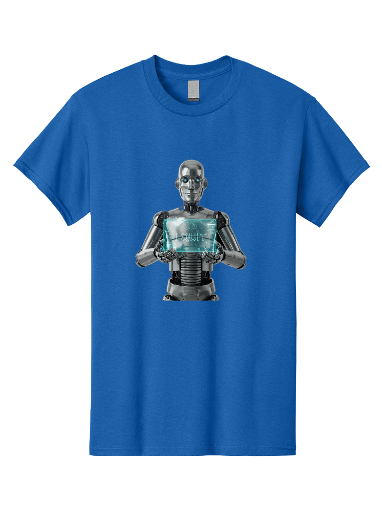 Robot-With-I-Quit Men'S Graphic Tee, 100% Cotton, Comfortable Casual Summer Wear, Machine Washable, Vintage Camera, Old Camera, Antique Camera, Black Camera, Classic Photography, Photography Equipment, Nostalgic Device, Film Camera, Camera Art Bal264 5
