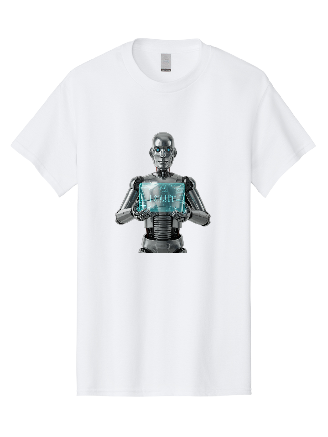 Robot-With-I-Quit Men'S Graphic Tee, 100% Cotton, Comfortable Casual Summer Wear, Machine Washable, Vintage Camera, Old Camera, Antique Camera, Black Camera, Classic Photography, Photography Equipment, Nostalgic Device, Film Camera, Camera Art Bal264 8