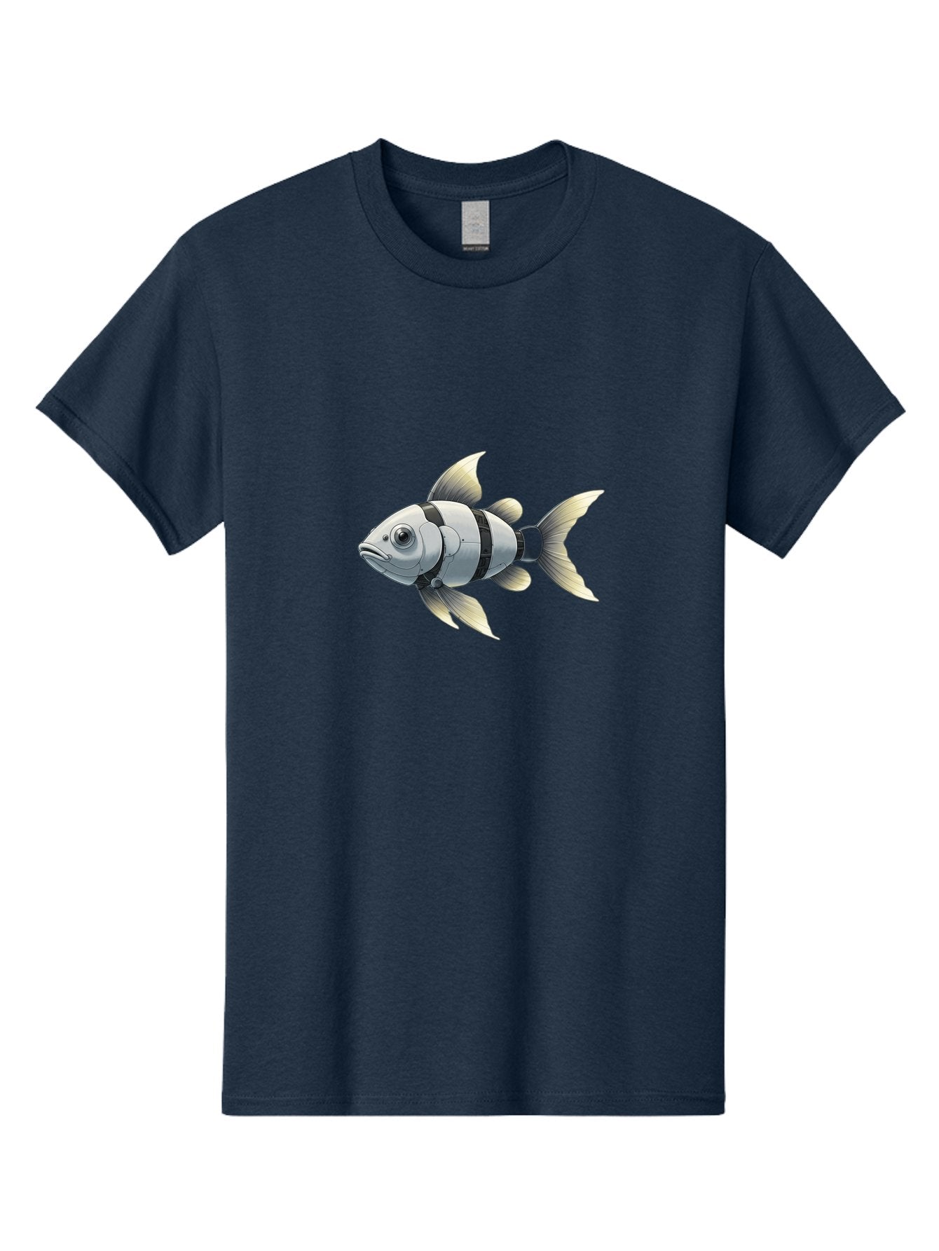 Robotic-Fish-1 Men'S Graphic Tee, 100% Cotton, Comfortable Casual Summer Wear, Machine Washable, Vintage Camera, Old Camera, Antique Camera, Black Camera, Classic Photography, Photography Equipment, Nostalgic Device, Film Camera, Camera Art Bal265 7