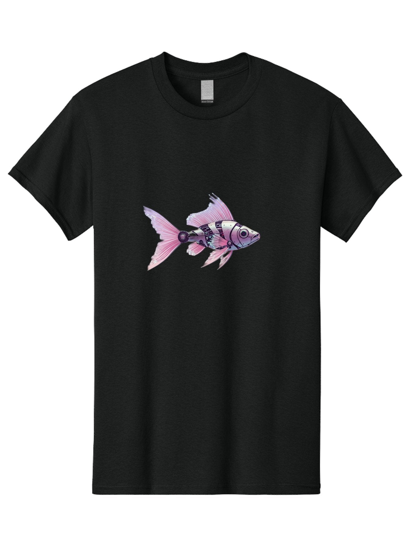 Robotic-Fish-2 Men'S Graphic Tee, 100% Cotton, Comfortable Casual Summer Wear, Machine Washable, Vintage Camera, Old Camera, Antique Camera, Black Camera, Classic Photography, Photography Equipment, Nostalgic Device, Film Camera, Camera Art Bal266 14