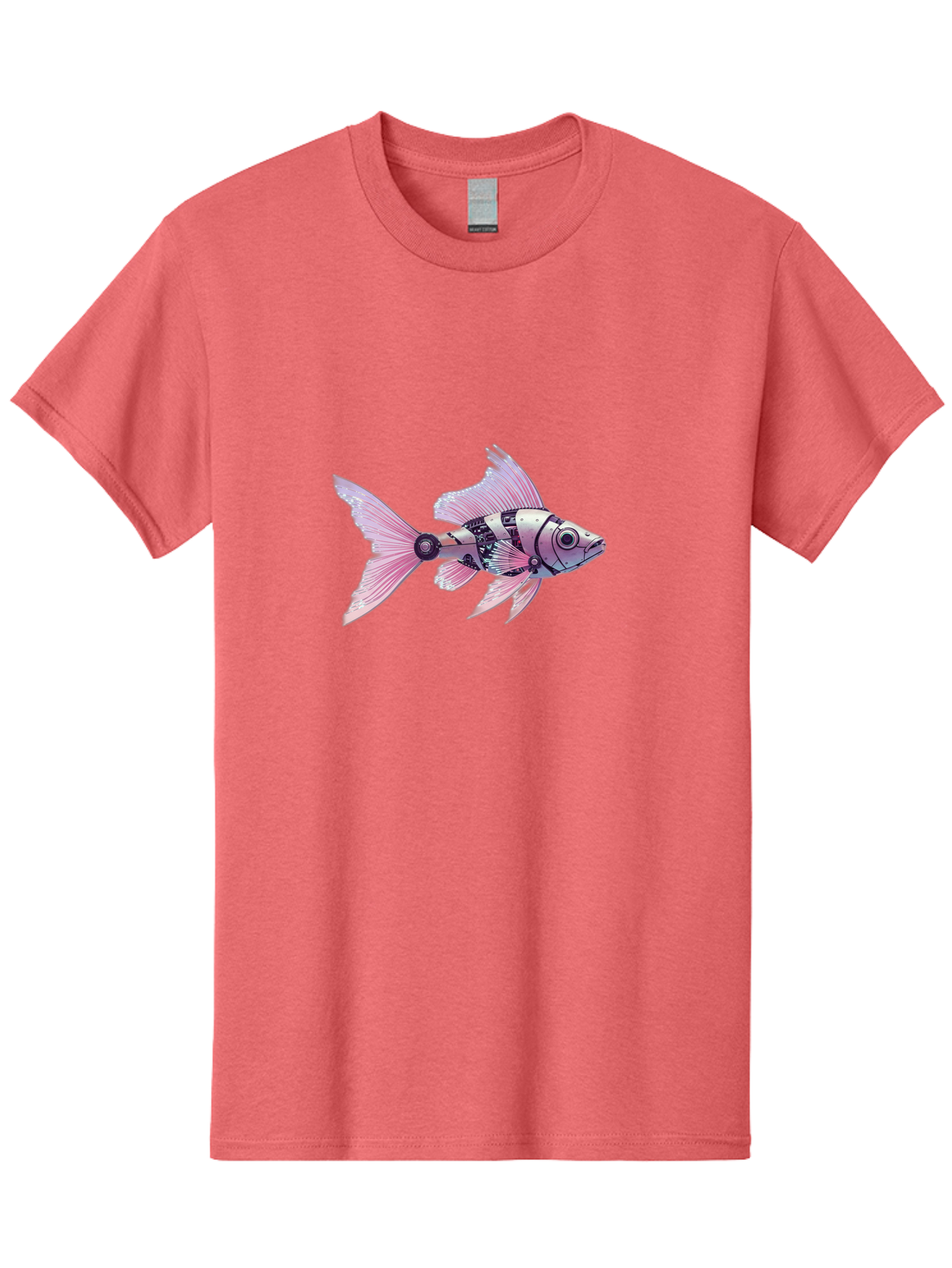 Robotic-Fish-2 Men'S Graphic Tee, 100% Cotton, Comfortable Casual Summer Wear, Machine Washable, Vintage Camera, Old Camera, Antique Camera, Black Camera, Classic Photography, Photography Equipment, Nostalgic Device, Film Camera, Camera Art Bal266 7