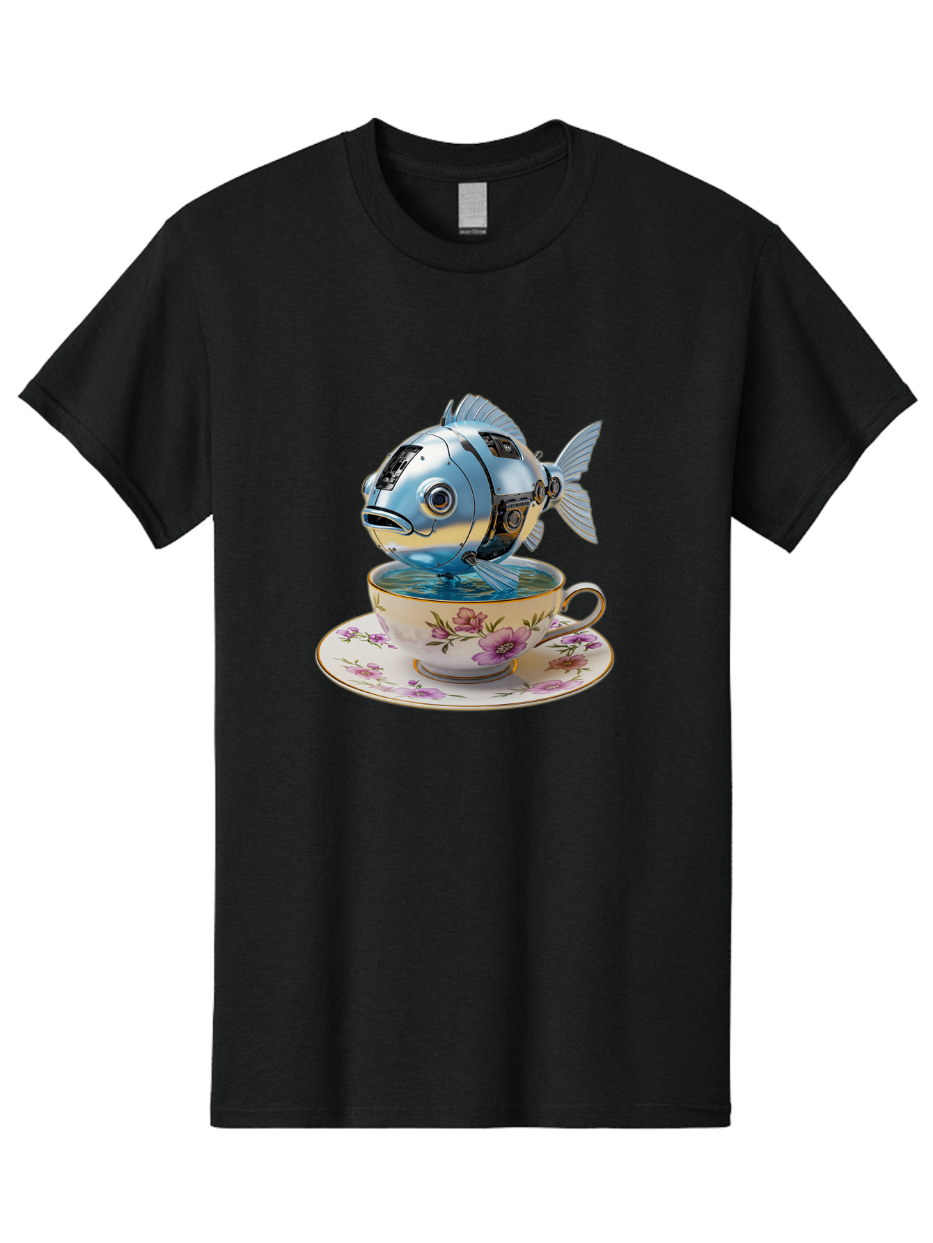 Robotic-Fish-Teacup Men'S Graphic Tee, 100% Cotton, Comfortable Casual Summer Wear, Machine Washable, Vintage Camera, Old Camera, Antique Camera, Black Camera, Classic Photography, Photography Equipment, Nostalgic Device, Film Camera, Bal267 11