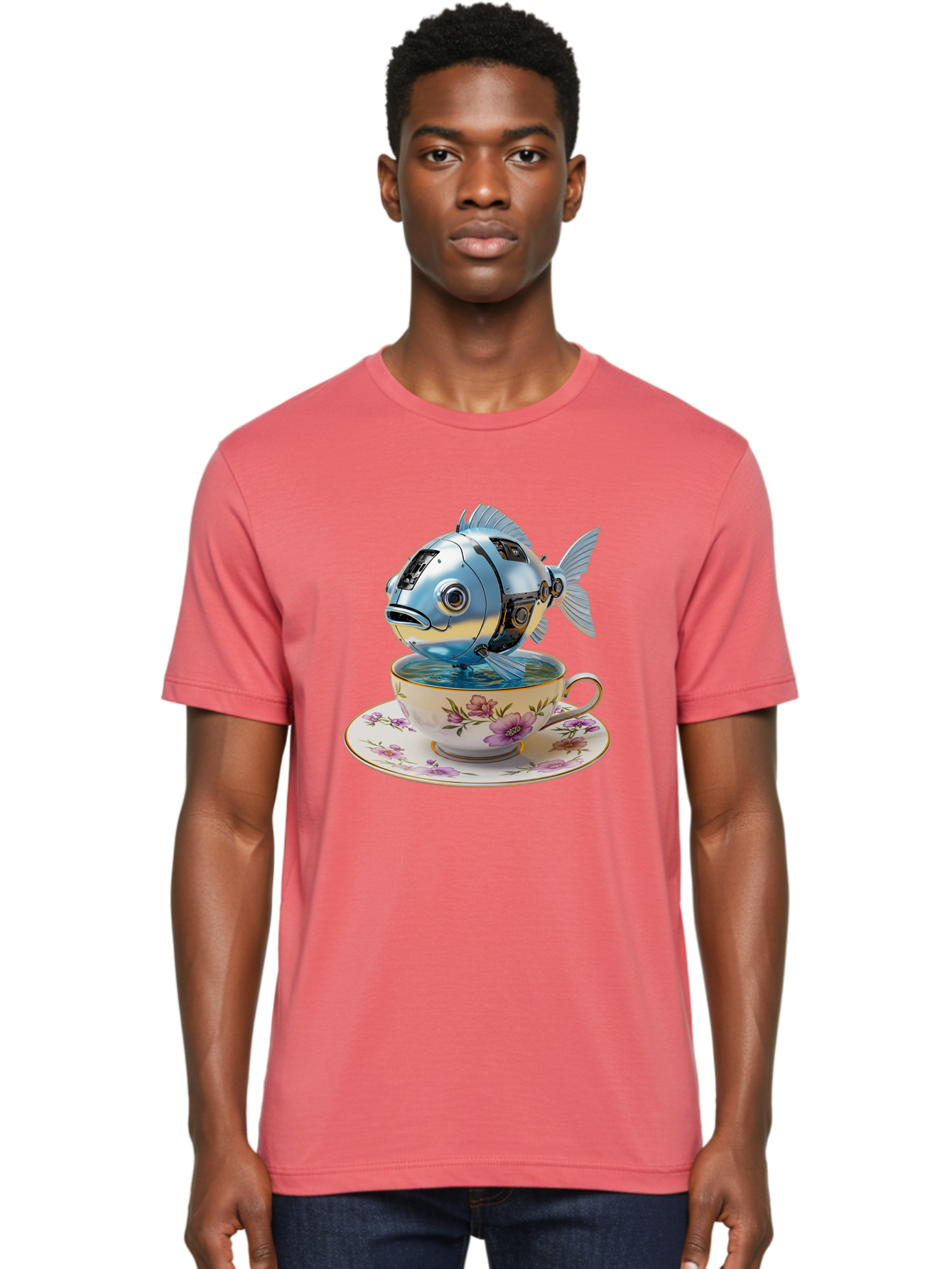 Robotic-Fish-Teacup Men'S Graphic Tee, 100% Cotton, Comfortable Casual Summer Wear, Machine Washable, Vintage Camera, Old Camera, Antique Camera, Black Camera, Classic Photography, Photography Equipment, Nostalgic Device, Film Camera, Bal267 28