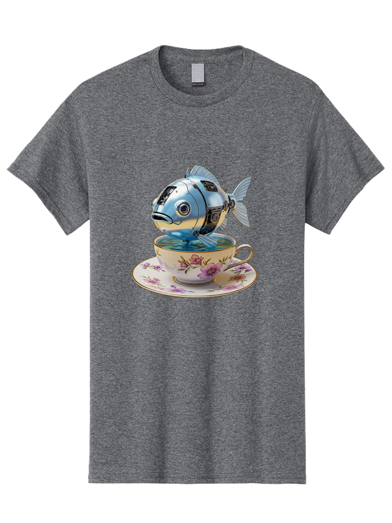 Robotic-Fish-Teacup Men'S Graphic Tee, 100% Cotton, Comfortable Casual Summer Wear, Machine Washable, Vintage Camera, Old Camera, Antique Camera, Black Camera, Classic Photography, Photography Equipment, Nostalgic Device, Film Camera, Bal267 3