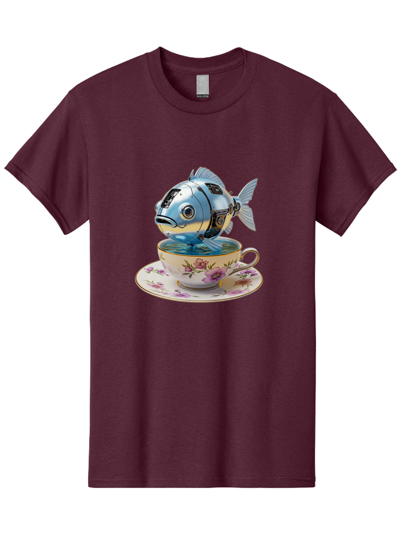 Robotic-Fish-Teacup Men'S Graphic Tee, 100% Cotton, Comfortable Casual Summer Wear, Machine Washable, Vintage Camera, Old Camera, Antique Camera, Black Camera, Classic Photography, Photography Equipment, Nostalgic Device, Film Camera, Bal267