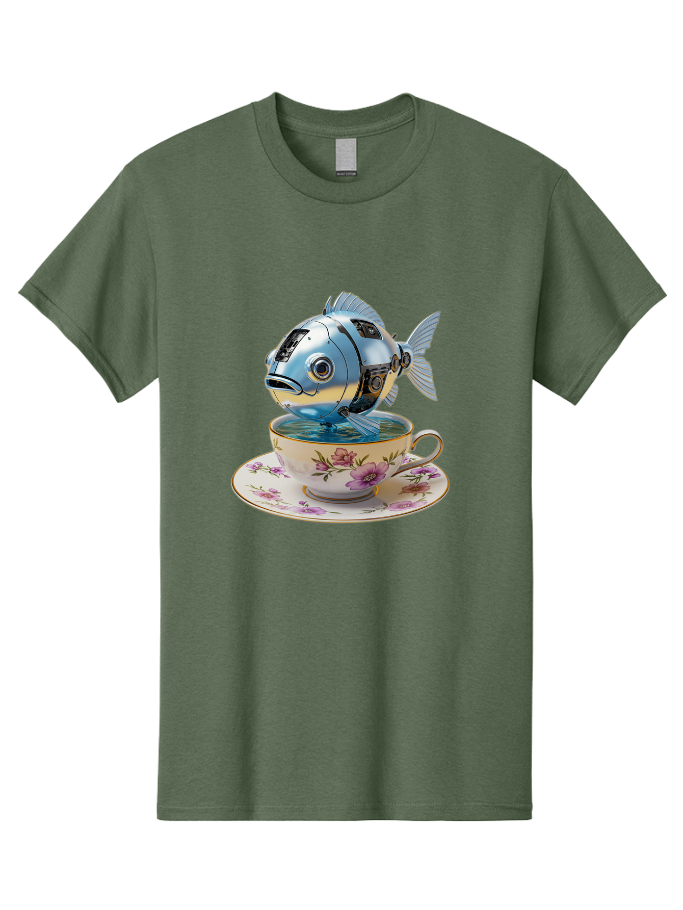 Robotic-Fish-Teacup Men'S Graphic Tee, 100% Cotton, Comfortable Casual Summer Wear, Machine Washable, Vintage Camera, Old Camera, Antique Camera, Black Camera, Classic Photography, Photography Equipment, Nostalgic Device, Film Camera, Bal267 7