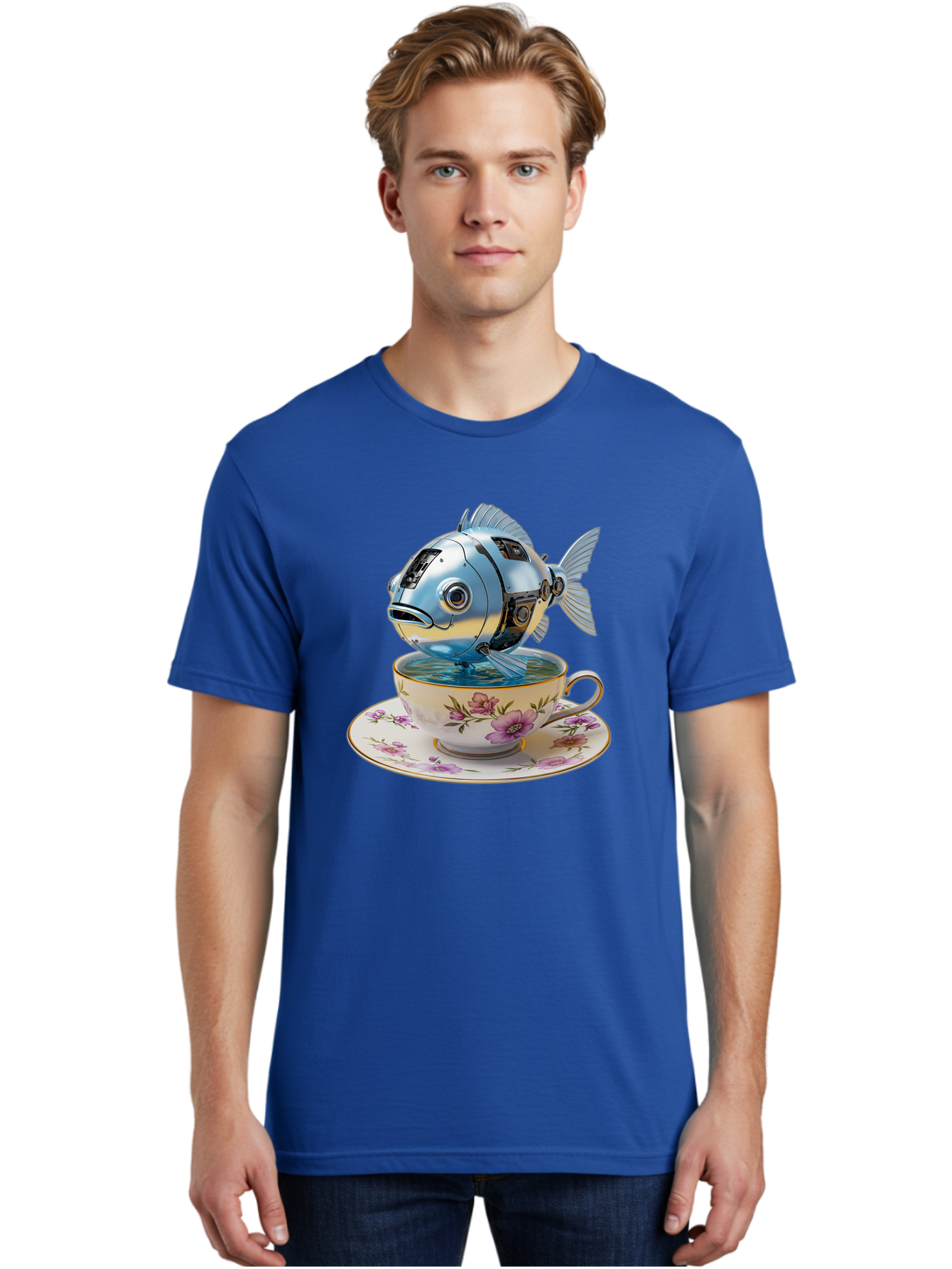 Robotic-Fish-Teacup Men'S Graphic Tee, 100% Cotton, Comfortable Casual Summer Wear, Machine Washable, Vintage Camera, Old Camera, Antique Camera, Black Camera, Classic Photography, Photography Equipment, Nostalgic Device, Film Camera, Bal267 25