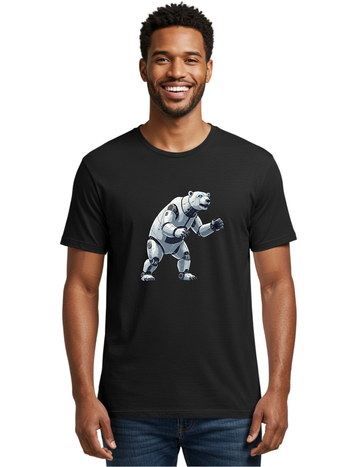Robotic-Polar-Bear Men'S Graphic Tee, 100% Cotton, Comfortable Casual Summer Wear, Machine Washable, Vintage Camera, Old Camera, Antique Camera, Black Camera, Classic Photography, Photography Equipment, Nostalgic Device, Film Camera, Bal269 21