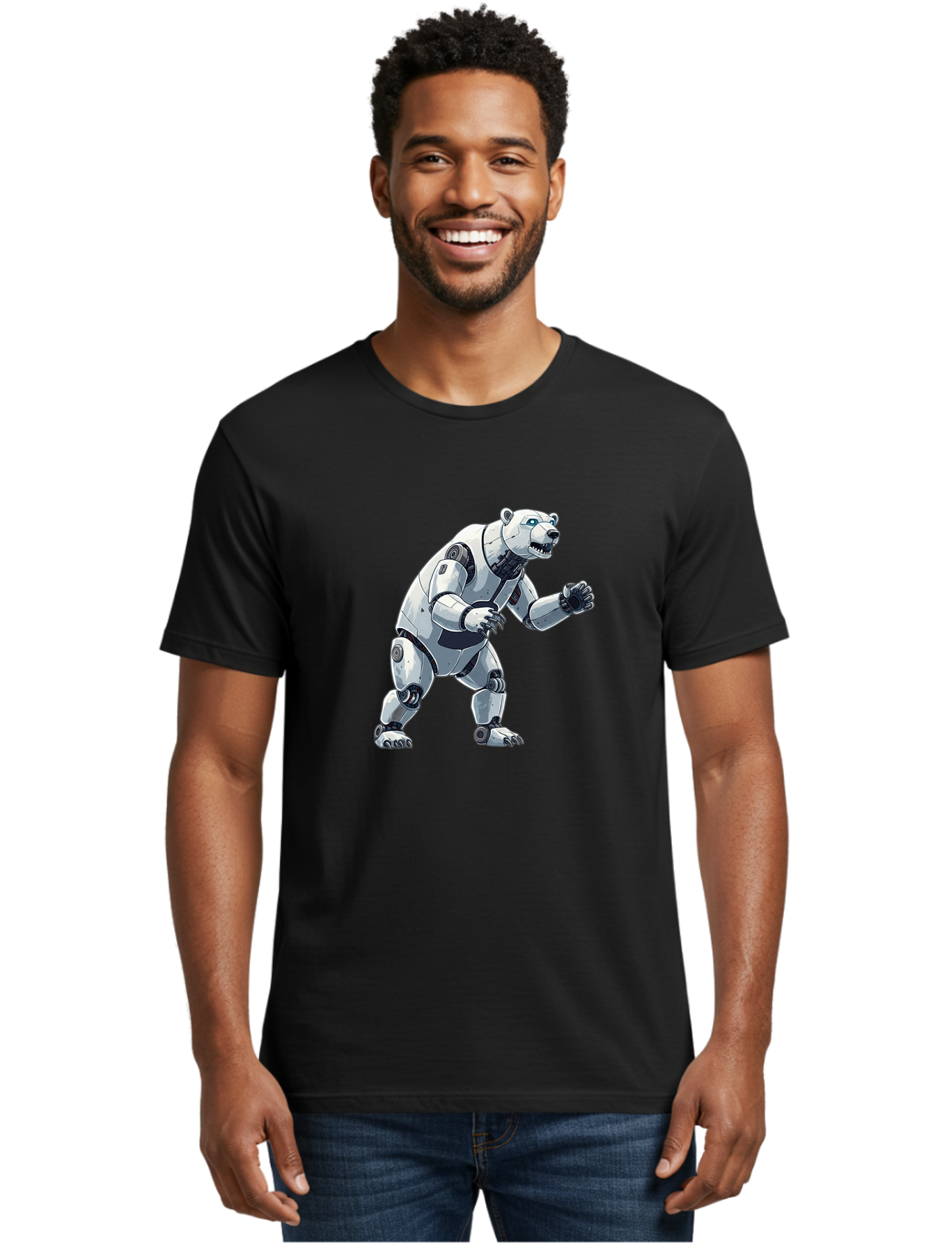 Robotic-Polar-Bear Men'S Graphic Tee, 100% Cotton, Comfortable Casual Summer Wear, Machine Washable, Vintage Camera, Old Camera, Antique Camera, Black Camera, Classic Photography, Photography Equipment, Nostalgic Device, Film Camera, Bal269 25