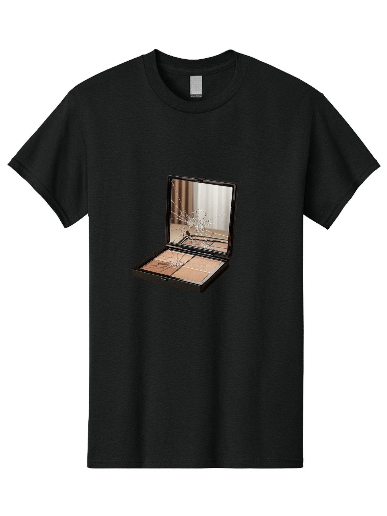 Shattered-Eyeshadow-Compact Men'S Graphic Tee, 100% Cotton, Comfortable Casual Summer Wear, Machine Washable, Vintage Camera, Old Camera, Antique Camera, Black Camera, Classic Photography, Photography Equipment, Nostalgic Device, Film Camera, Bal289 15