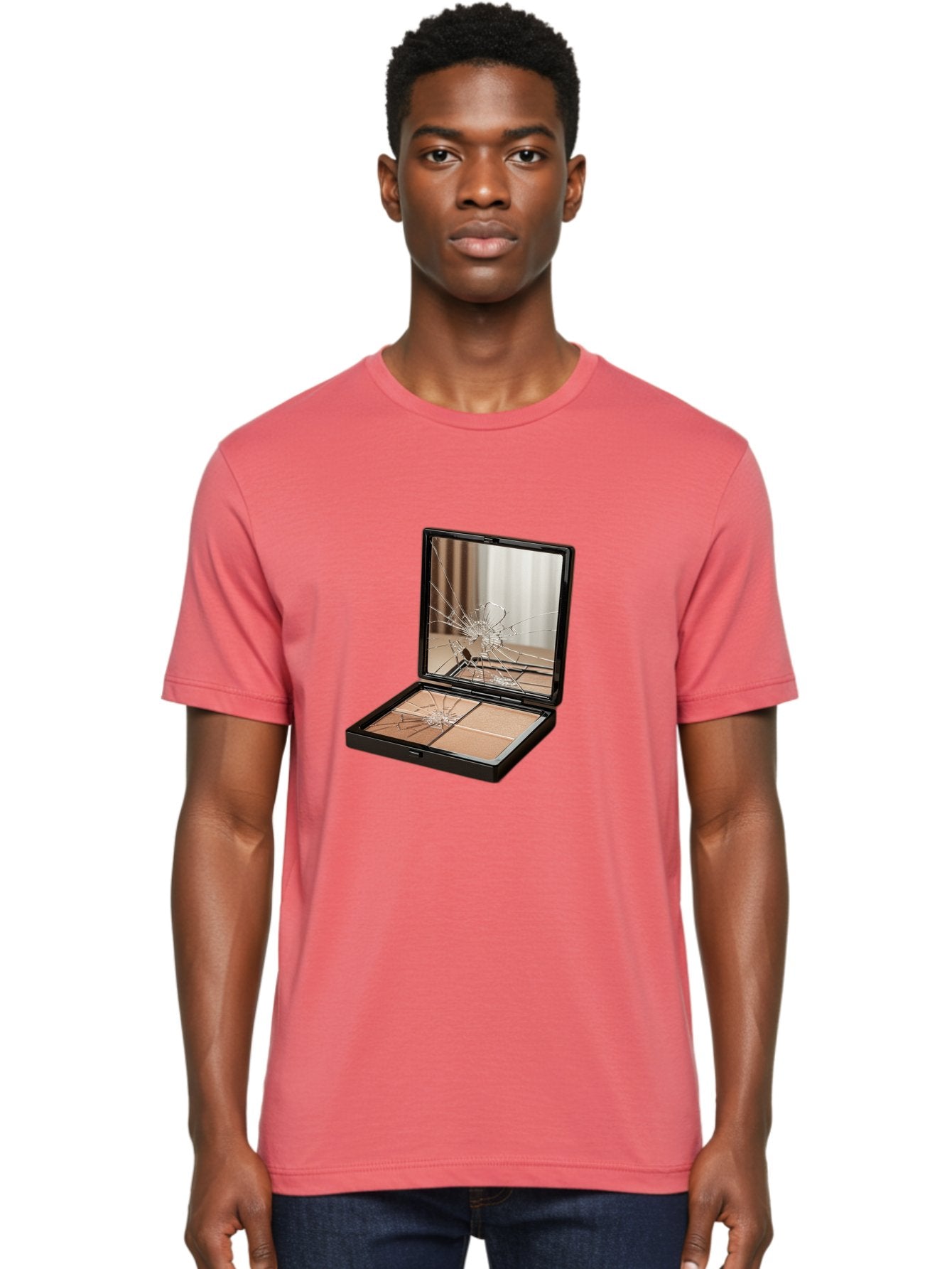 Shattered-Eyeshadow-Compact Men'S Graphic Tee, 100% Cotton, Comfortable Casual Summer Wear, Machine Washable, Vintage Camera, Old Camera, Antique Camera, Black Camera, Classic Photography, Photography Equipment, Nostalgic Device, Film Camera, Bal289 16