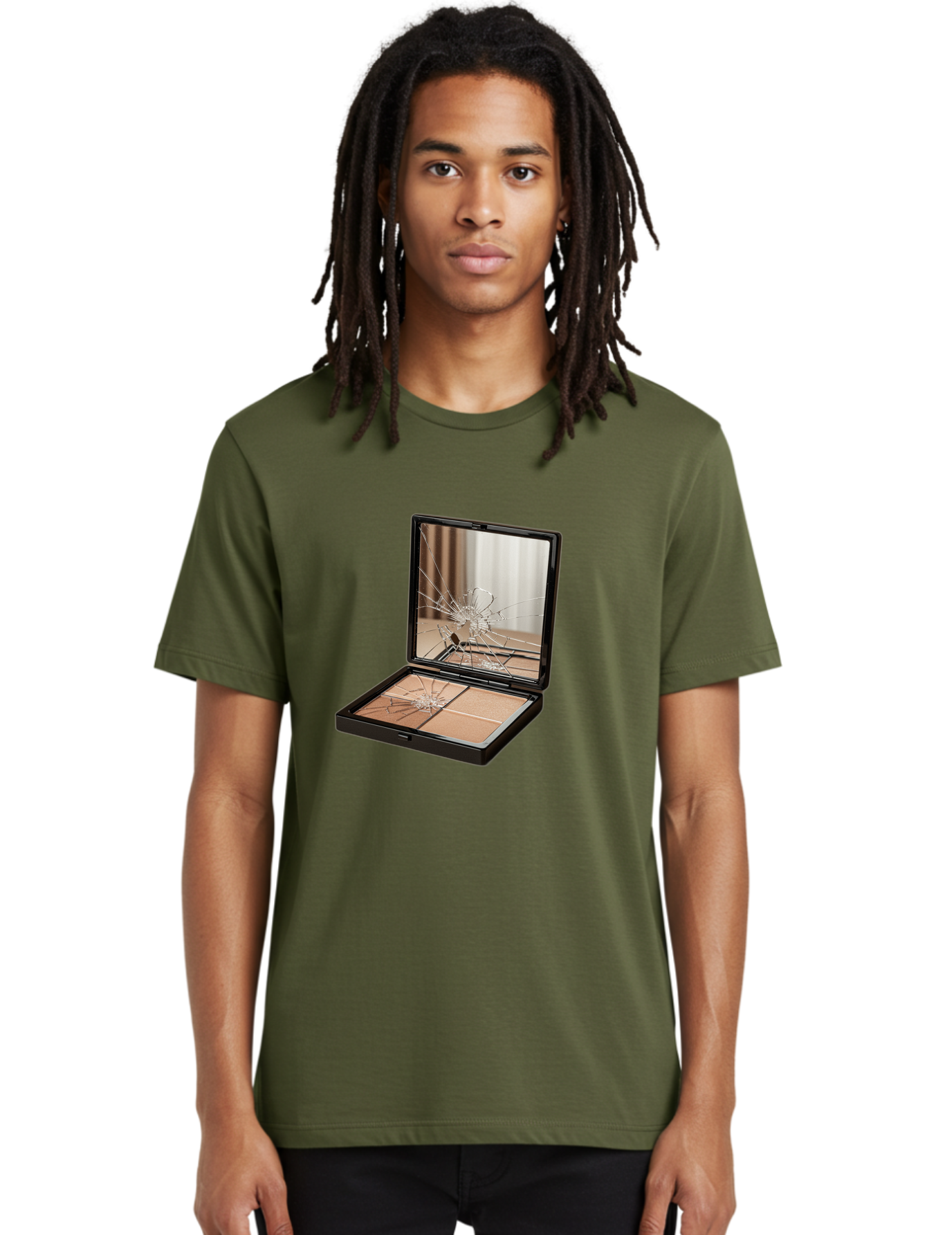 Shattered-Eyeshadow-Compact Men'S Graphic Tee, 100% Cotton, Comfortable Casual Summer Wear, Machine Washable, Vintage Camera, Old Camera, Antique Camera, Black Camera, Classic Photography, Photography Equipment, Nostalgic Device, Film Camera, Bal289 22