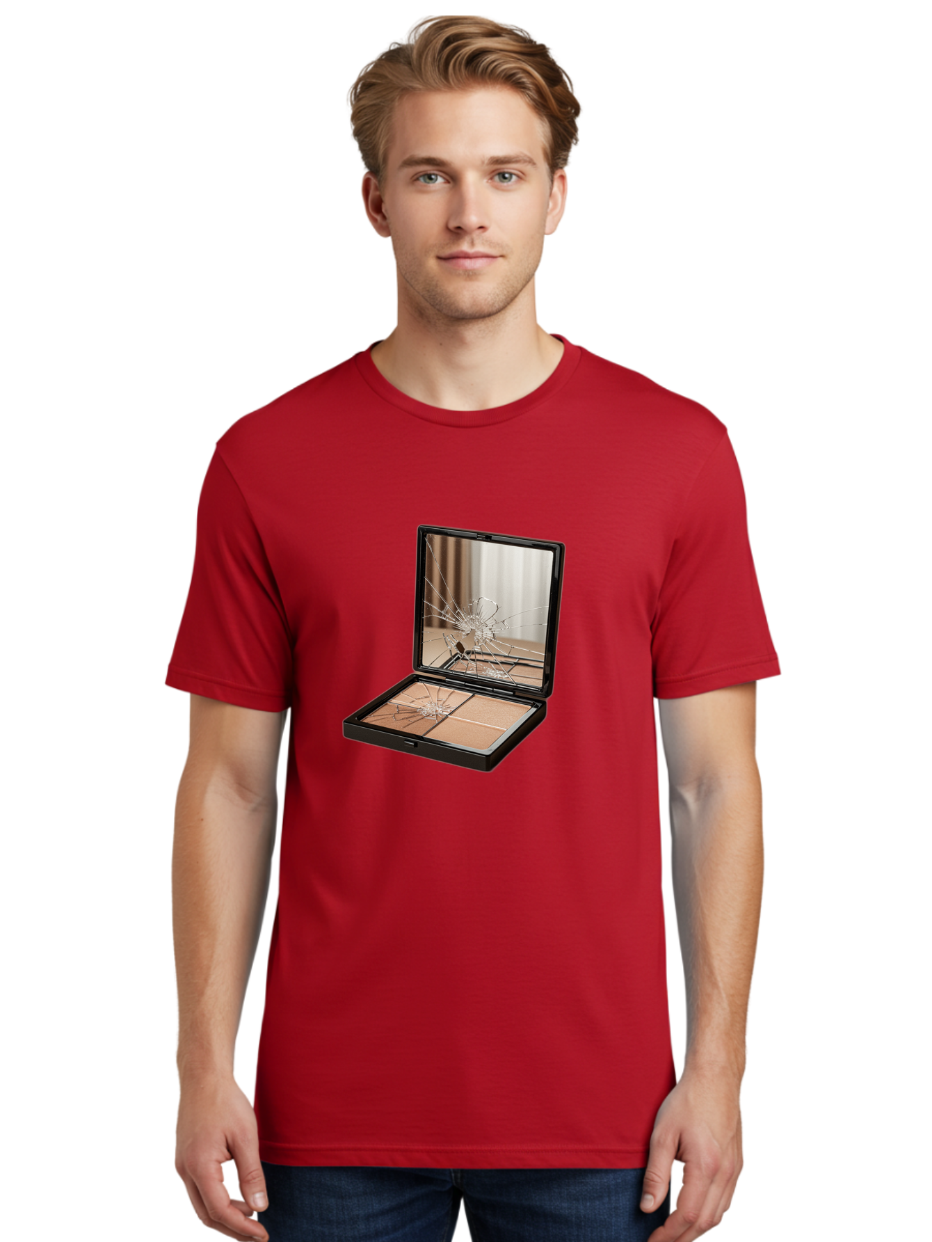 Shattered-Eyeshadow-Compact Men'S Graphic Tee, 100% Cotton, Comfortable Casual Summer Wear, Machine Washable, Vintage Camera, Old Camera, Antique Camera, Black Camera, Classic Photography, Photography Equipment, Nostalgic Device, Film Camera, Bal289 20