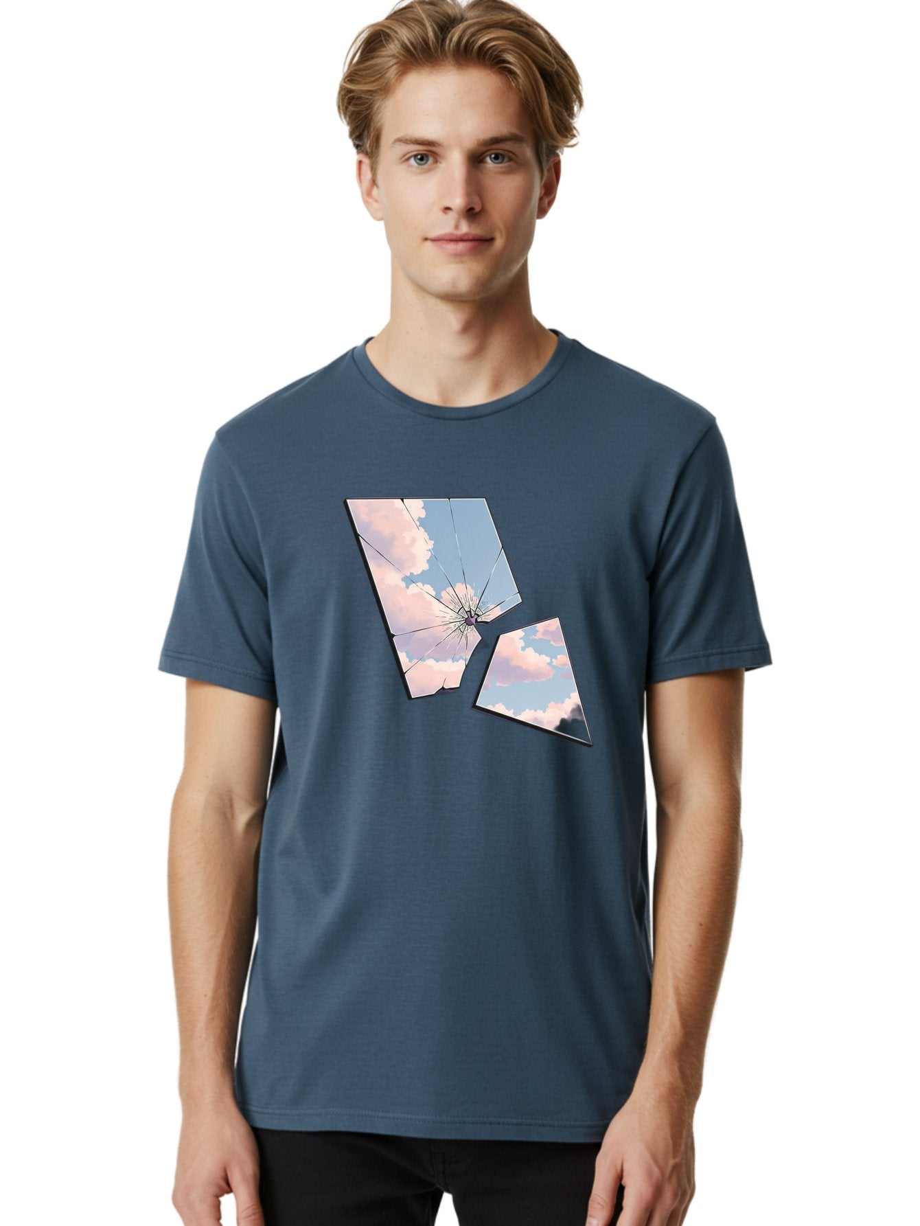 Shattered-Glass-1 Men'S Graphic Tee, 100% Cotton, Comfortable Casual Summer Wear, Machine Washable, Vintage Camera, Old Camera, Antique Camera, Black Camera, Classic Photography, Photography Equipment, Nostalgic Device, Film Camera, Camera Art Bal291 17