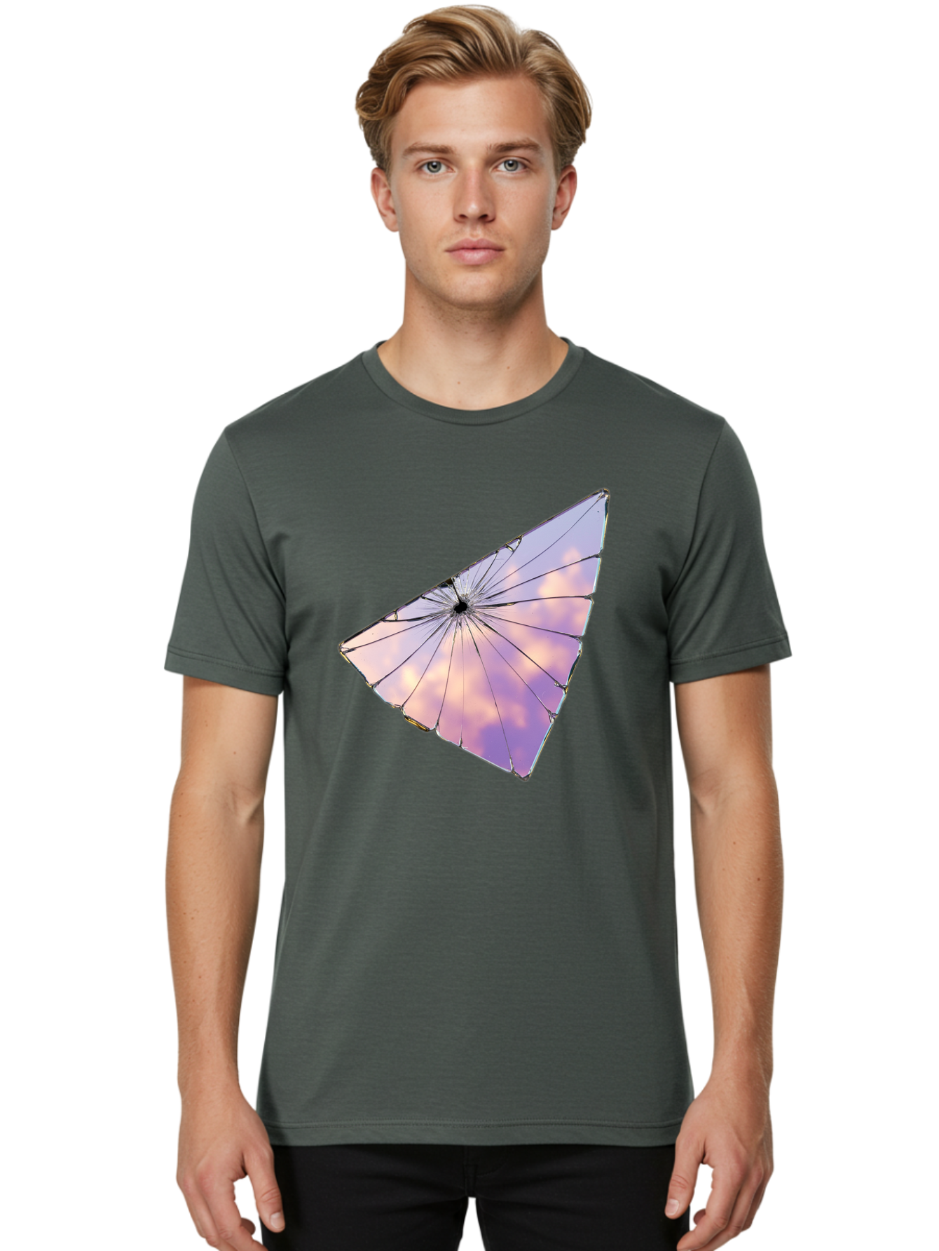 Shattered-Glass-2 Men'S Graphic Tee, 100% Cotton, Comfortable Casual Summer Wear, Machine Washable, Vintage Camera, Old Camera, Antique Camera, Black Camera, Classic Photography, Photography Equipment, Nostalgic Device, Film Camera, Camera Art Bal292 25