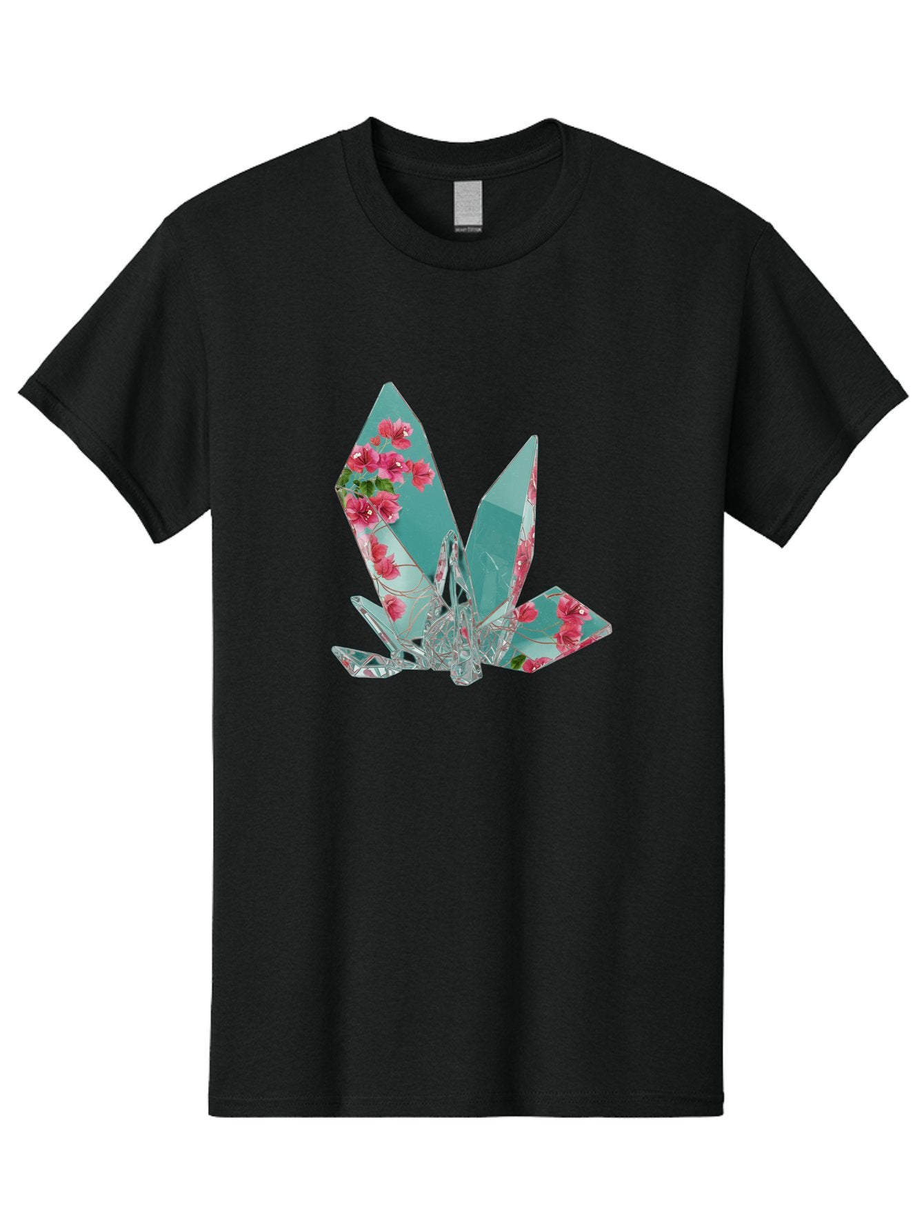Shattered-Glass-With-Flowers Men'S Graphic Tee, 100% Cotton, Comfortable Casual Summer Wear, Machine Washable, Vintage Camera, Old Camera, Antique Camera, Black Camera, Classic Photography, Photography Equipment, Nostalgic Device, Film Camera, Bal293 12