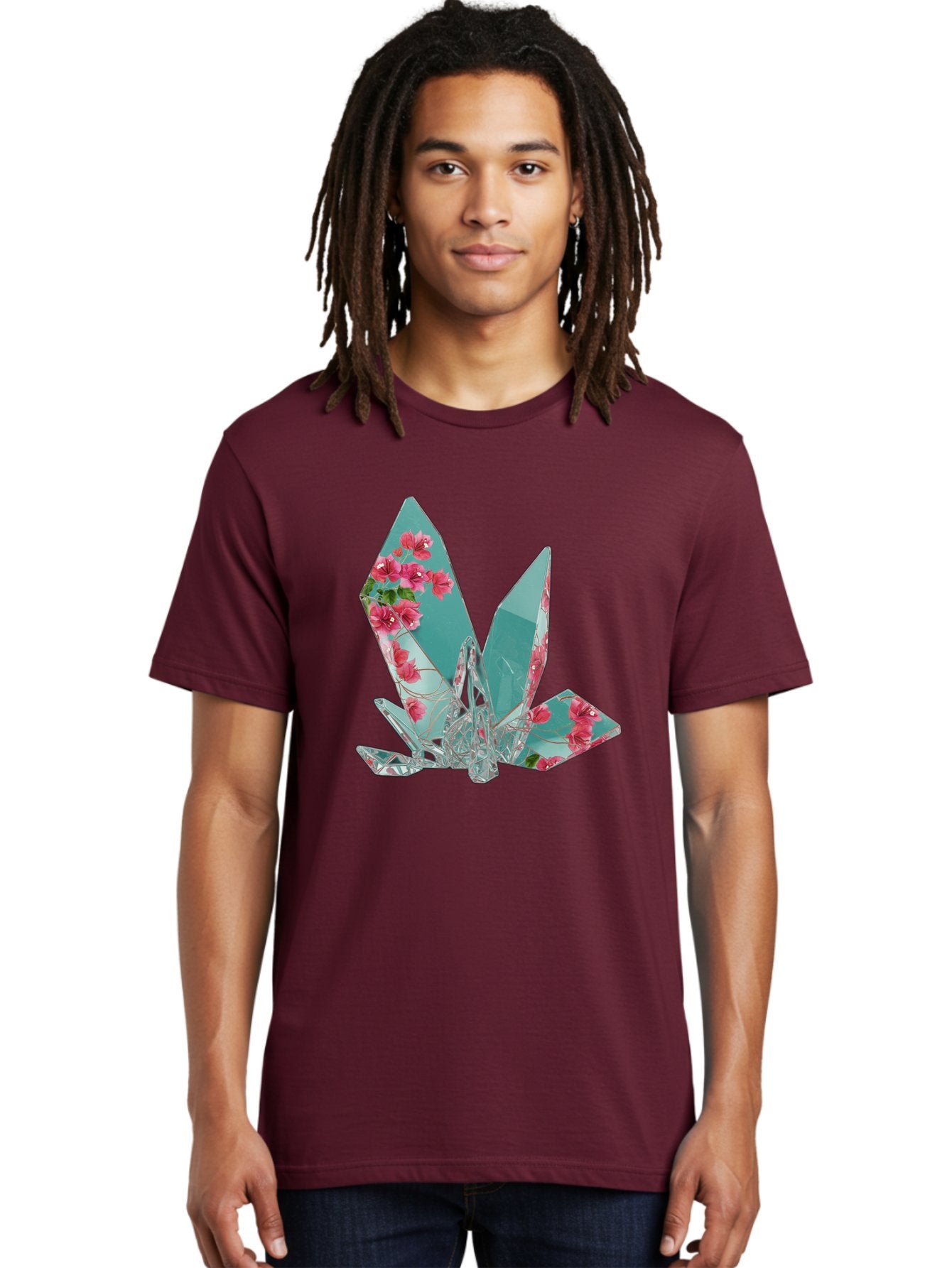 Shattered-Glass-With-Flowers Men'S Graphic Tee, 100% Cotton, Comfortable Casual Summer Wear, Machine Washable, Vintage Camera, Old Camera, Antique Camera, Black Camera, Classic Photography, Photography Equipment, Nostalgic Device, Film Camera, Bal293 17