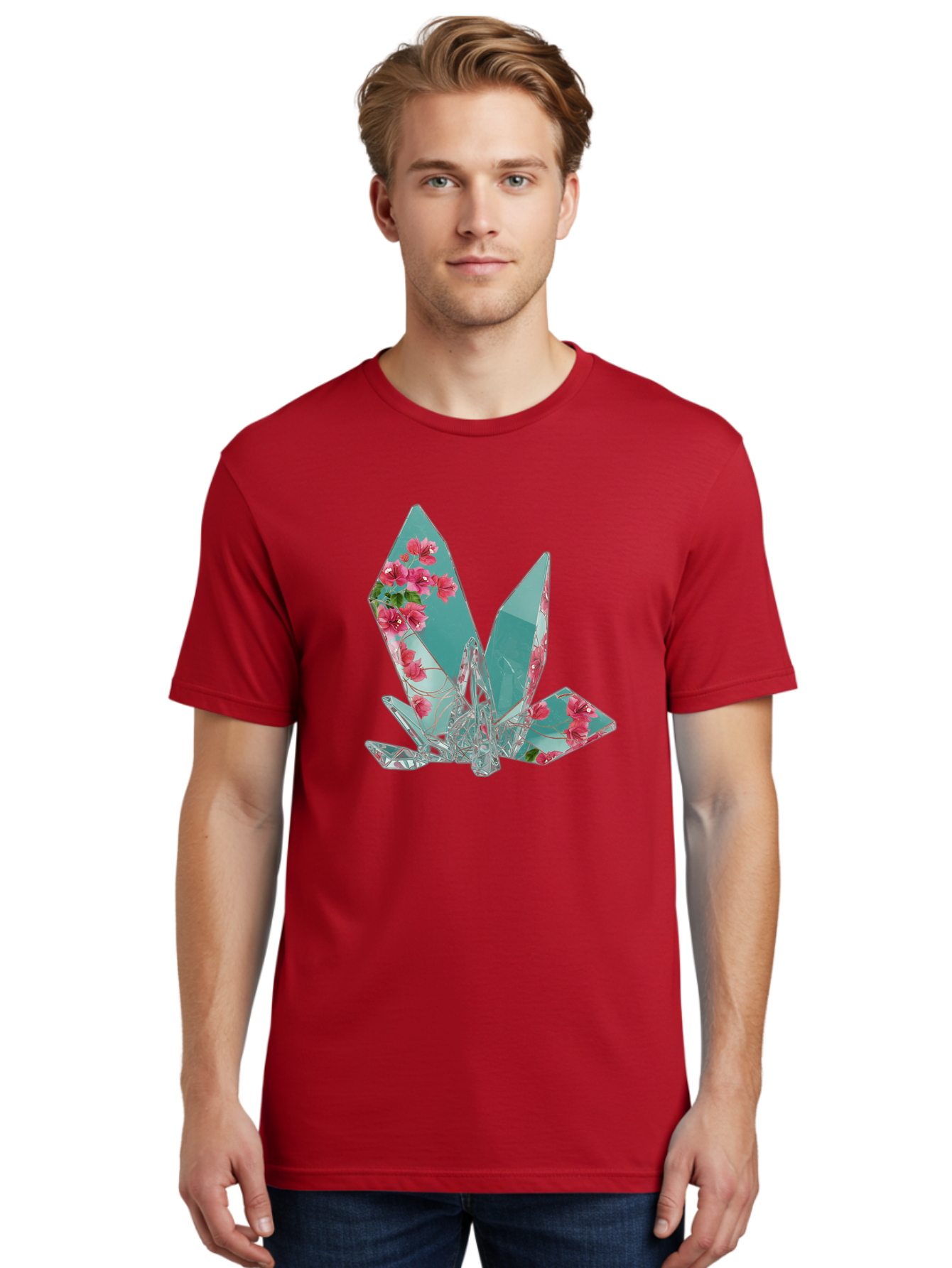 Shattered-Glass-With-Flowers Men'S Graphic Tee, 100% Cotton, Comfortable Casual Summer Wear, Machine Washable, Vintage Camera, Old Camera, Antique Camera, Black Camera, Classic Photography, Photography Equipment, Nostalgic Device, Film Camera, Bal293 22
