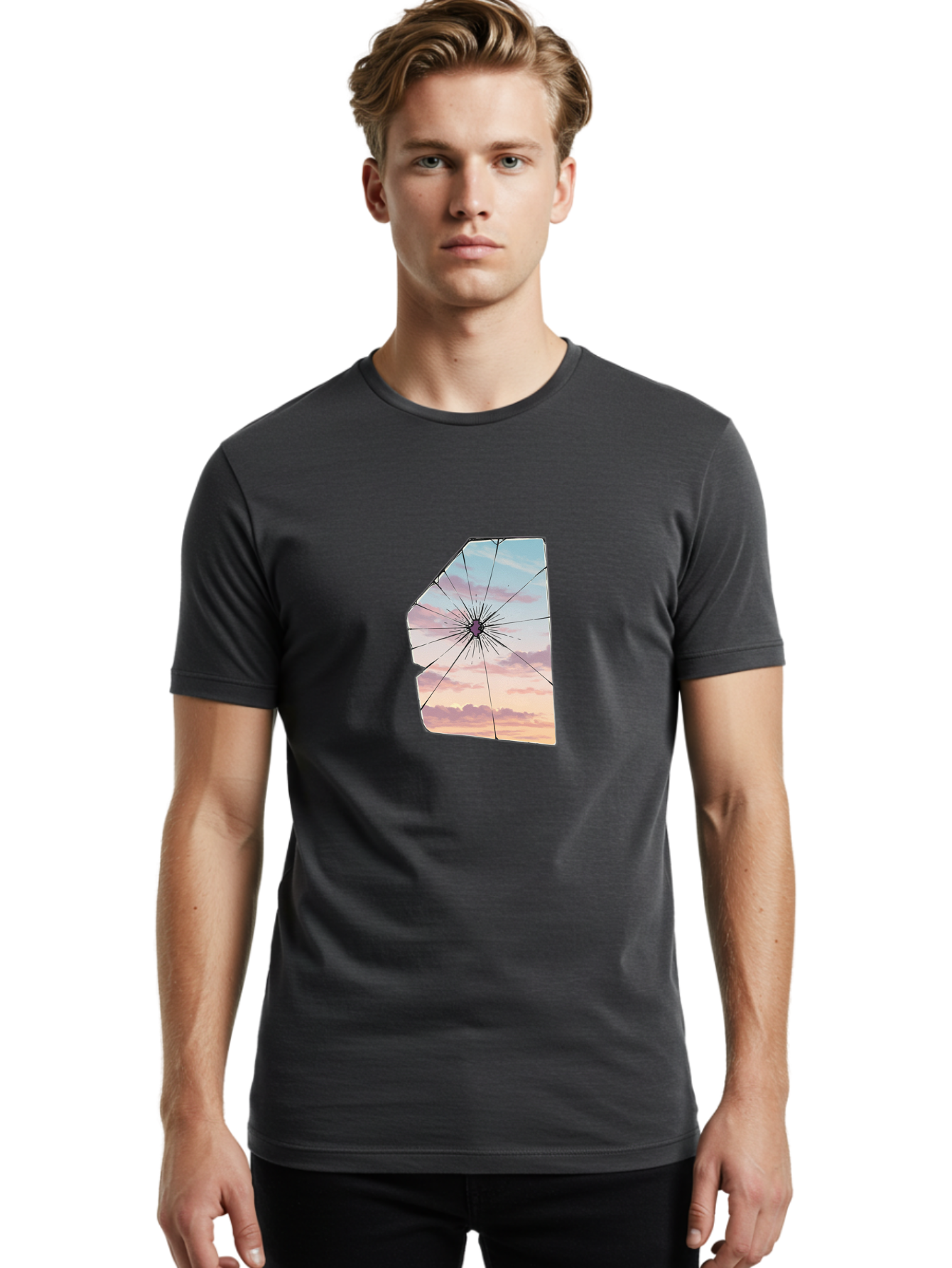 Shattered-Glass Men'S Graphic Tee, 100% Cotton, Comfortable Casual Summer Wear, Machine Washable, Vintage Camera, Old Camera, Antique Camera, Black Camera, Classic Photography, Photography Equipment, Nostalgic Device, Film Camera, Camera Art Bal294 25