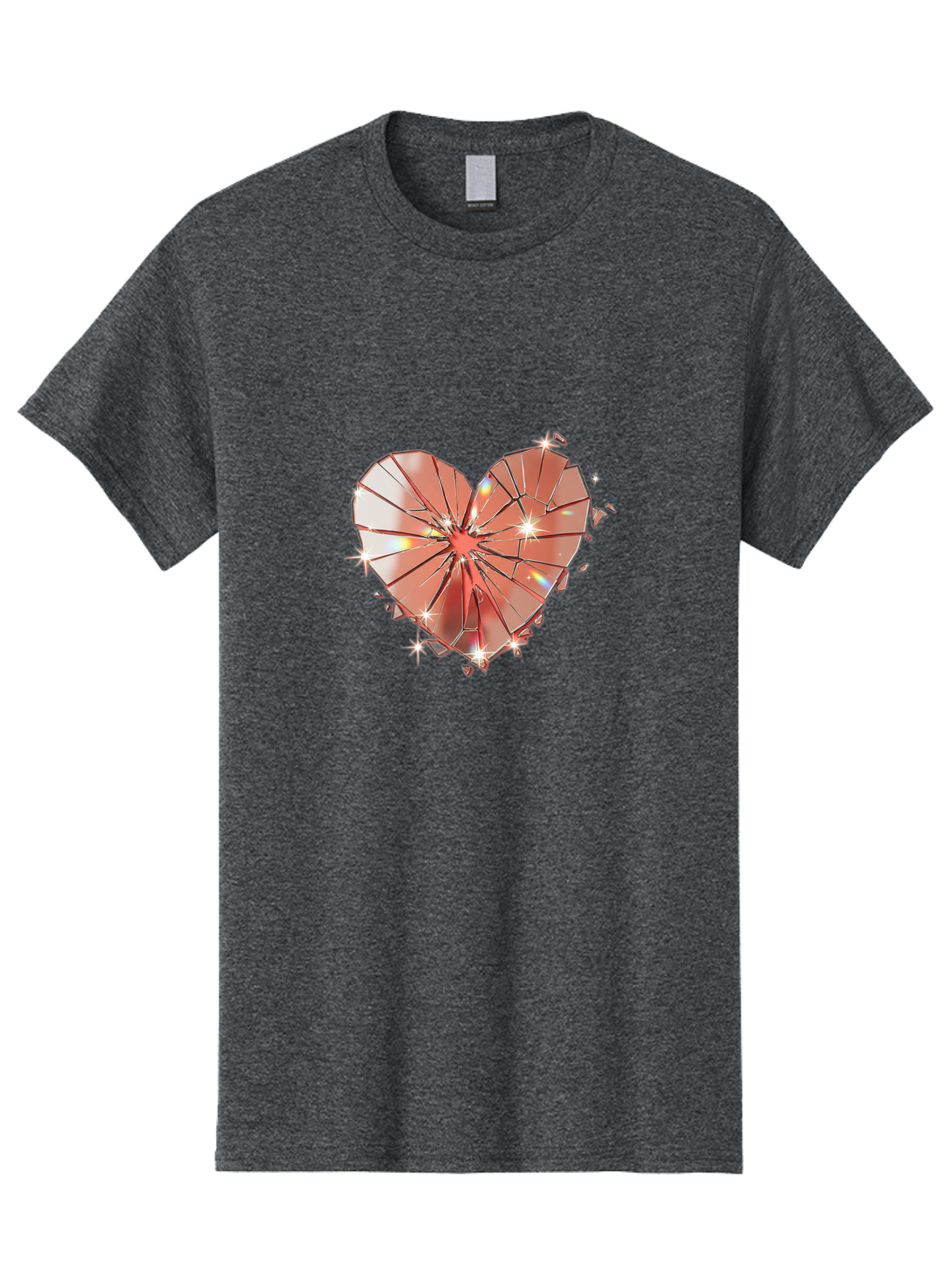Shattered-Heart-1 Men'S Graphic Tee, 100% Cotton, Comfortable Casual Summer Wear, Machine Washable, Vintage Camera, Old Camera, Antique Camera, Black Camera, Classic Photography, Photography Equipment, Nostalgic Device, Film Camera, Camera Art Bal295 5