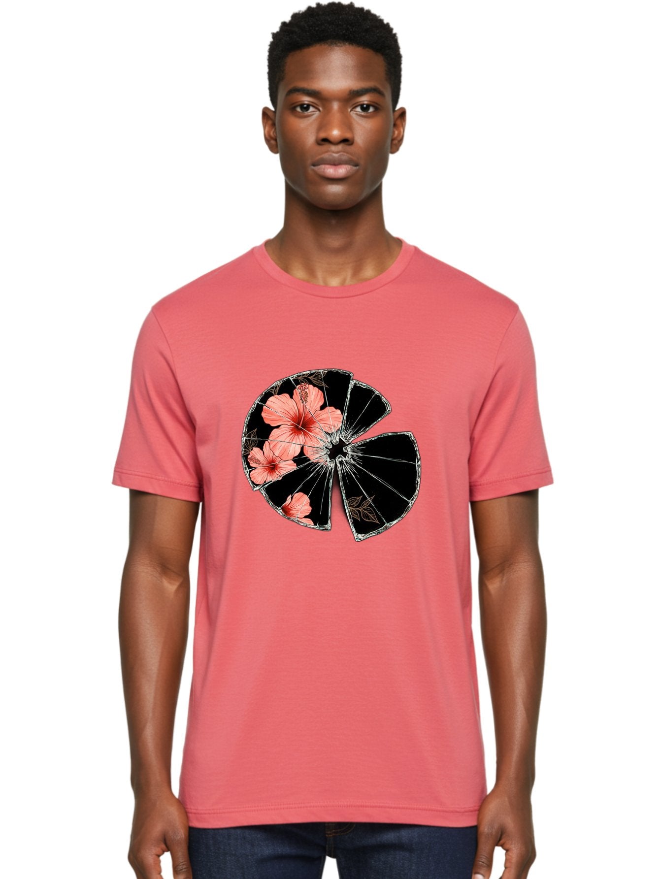 Shattered-Hibiscus Men'S Graphic Tee, 100% Cotton, Comfortable Casual Summer Wear, Machine Washable, Vintage Camera, Old Camera, Antique Camera, Black Camera, Classic Photography, Photography Equipment, Nostalgic Device, Film Camera, Bal297 17