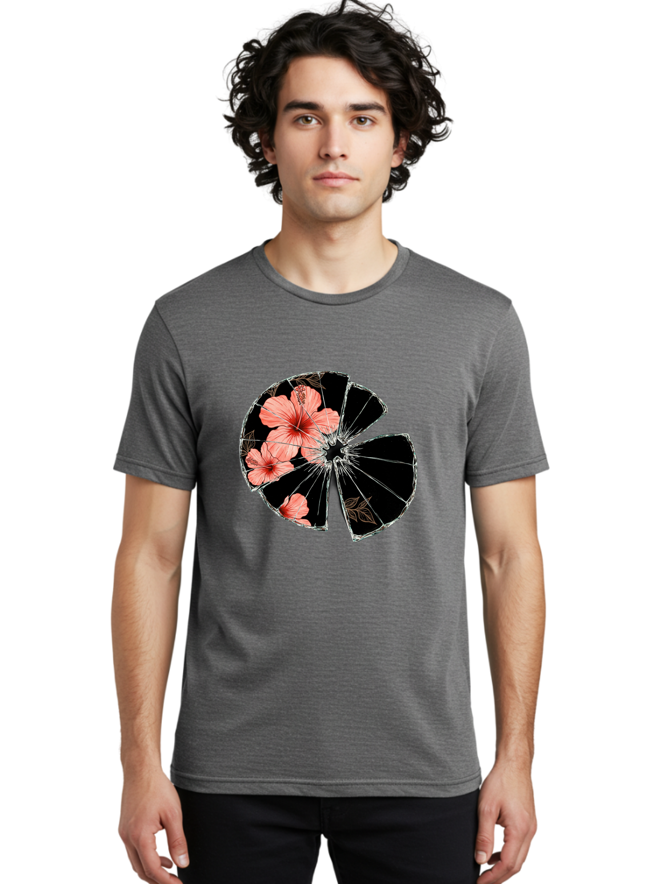 Shattered-Hibiscus Men'S Graphic Tee, 100% Cotton, Comfortable Casual Summer Wear, Machine Washable, Vintage Camera, Old Camera, Antique Camera, Black Camera, Classic Photography, Photography Equipment, Nostalgic Device, Film Camera, Bal297 27
