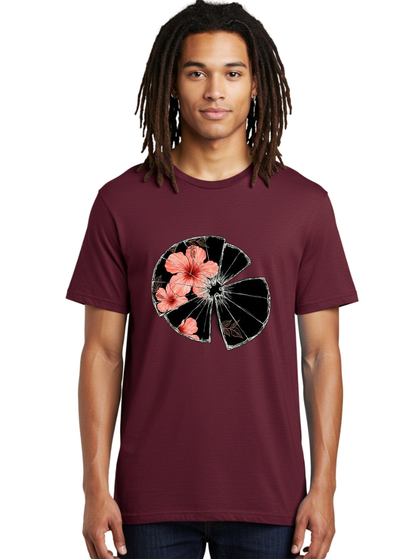 Shattered-Hibiscus Men'S Graphic Tee, 100% Cotton, Comfortable Casual Summer Wear, Machine Washable, Vintage Camera, Old Camera, Antique Camera, Black Camera, Classic Photography, Photography Equipment, Nostalgic Device, Film Camera, Bal297 28