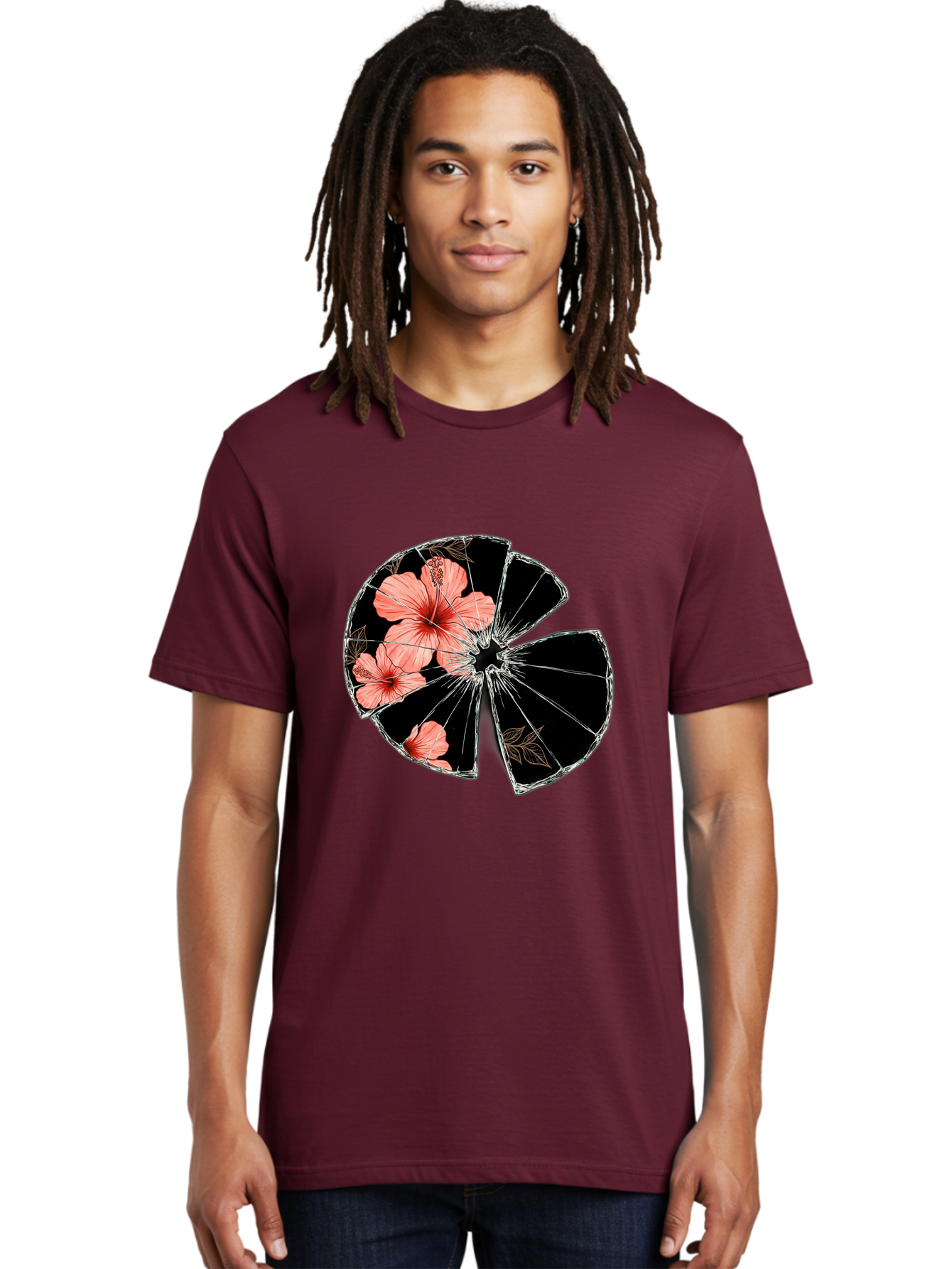 Shattered-Hibiscus Men'S Graphic Tee, 100% Cotton, Comfortable Casual Summer Wear, Machine Washable, Vintage Camera, Old Camera, Antique Camera, Black Camera, Classic Photography, Photography Equipment, Nostalgic Device, Film Camera, Bal297 18