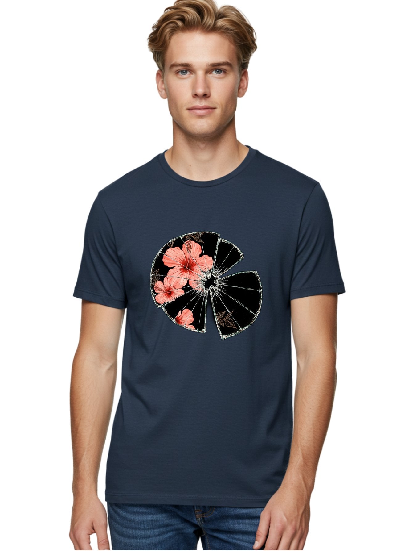 Shattered-Hibiscus Men'S Graphic Tee, 100% Cotton, Comfortable Casual Summer Wear, Machine Washable, Vintage Camera, Old Camera, Antique Camera, Black Camera, Classic Photography, Photography Equipment, Nostalgic Device, Film Camera, Bal297 20