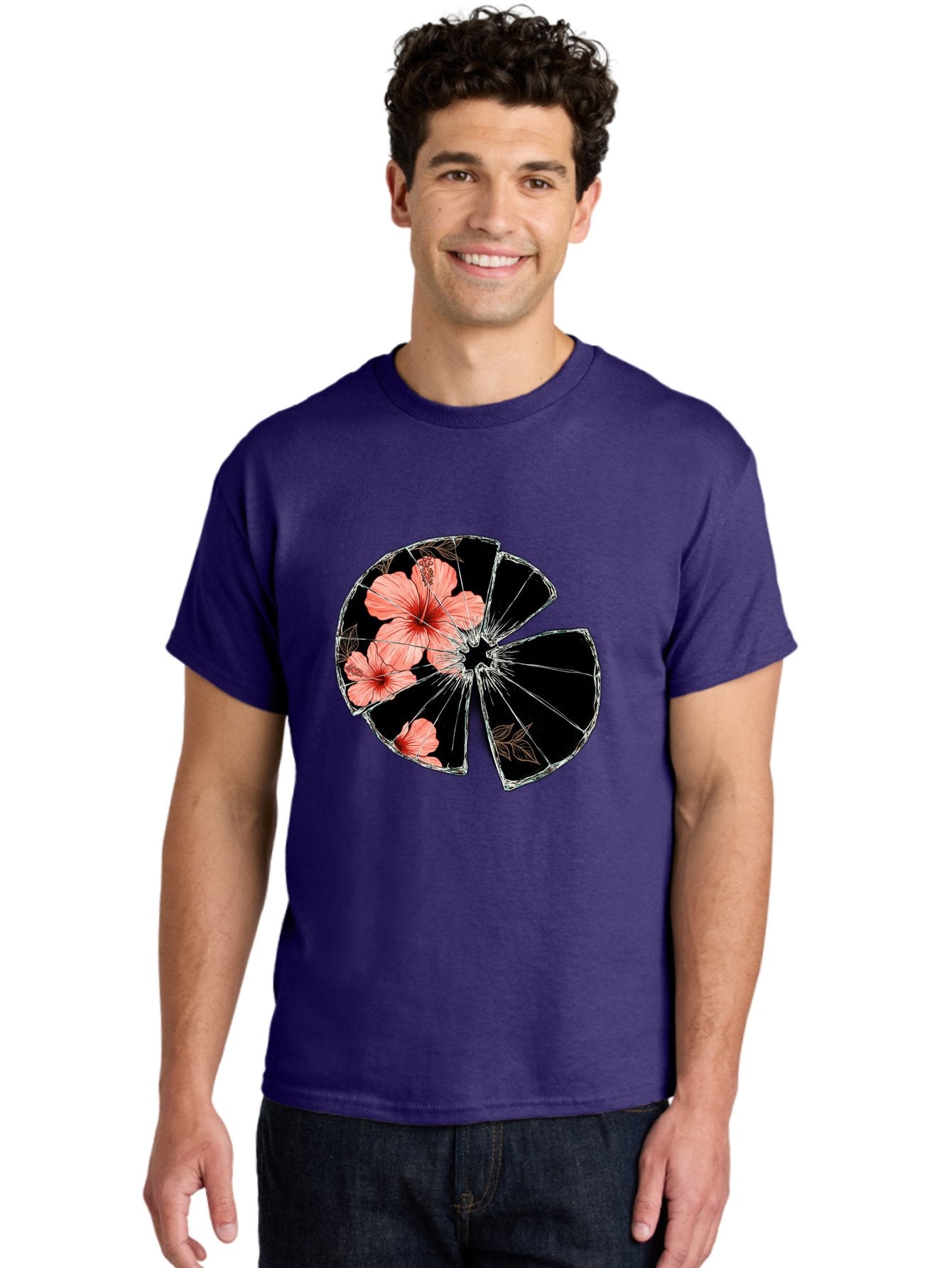 Shattered-Hibiscus Men'S Graphic Tee, 100% Cotton, Comfortable Casual Summer Wear, Machine Washable, Vintage Camera, Old Camera, Antique Camera, Black Camera, Classic Photography, Photography Equipment, Nostalgic Device, Film Camera, Bal297 16