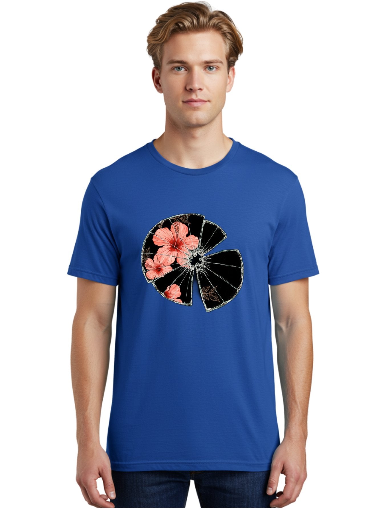 Shattered-Hibiscus Men'S Graphic Tee, 100% Cotton, Comfortable Casual Summer Wear, Machine Washable, Vintage Camera, Old Camera, Antique Camera, Black Camera, Classic Photography, Photography Equipment, Nostalgic Device, Film Camera, Bal297 24