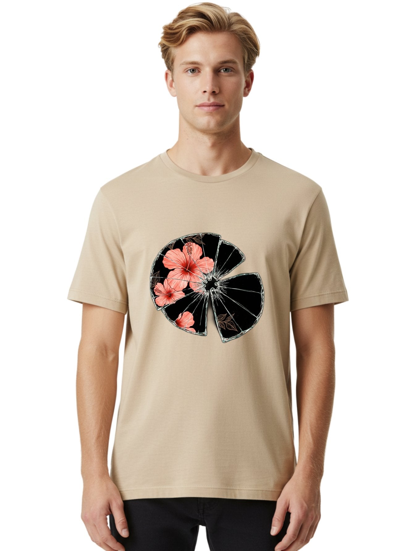 Shattered-Hibiscus Men'S Graphic Tee, 100% Cotton, Comfortable Casual Summer Wear, Machine Washable, Vintage Camera, Old Camera, Antique Camera, Black Camera, Classic Photography, Photography Equipment, Nostalgic Device, Film Camera, Bal297 19