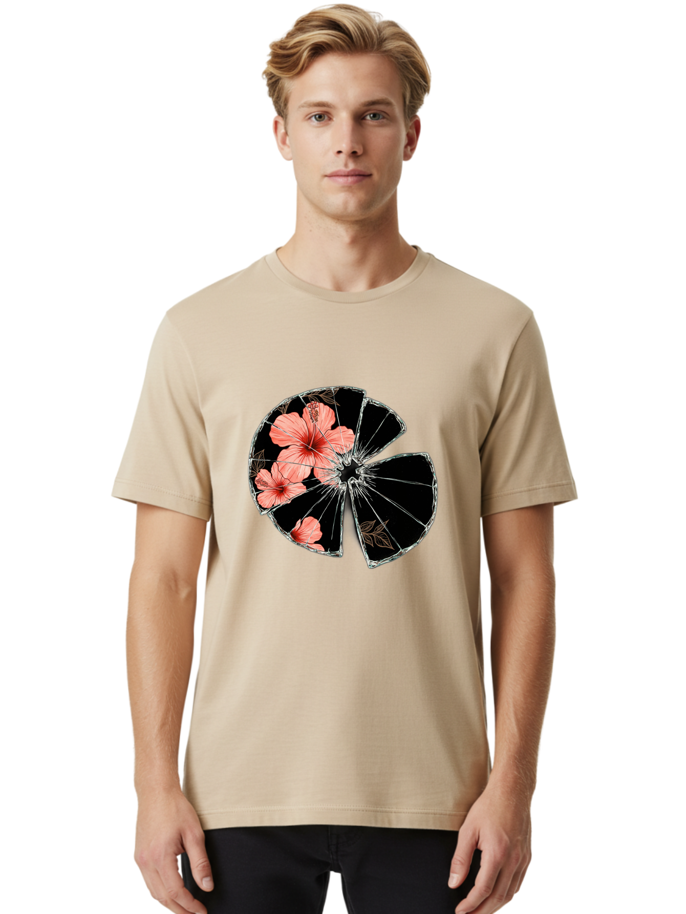 Shattered-Hibiscus Men'S Graphic Tee, 100% Cotton, Comfortable Casual Summer Wear, Machine Washable, Vintage Camera, Old Camera, Antique Camera, Black Camera, Classic Photography, Photography Equipment, Nostalgic Device, Film Camera, Bal297 26
