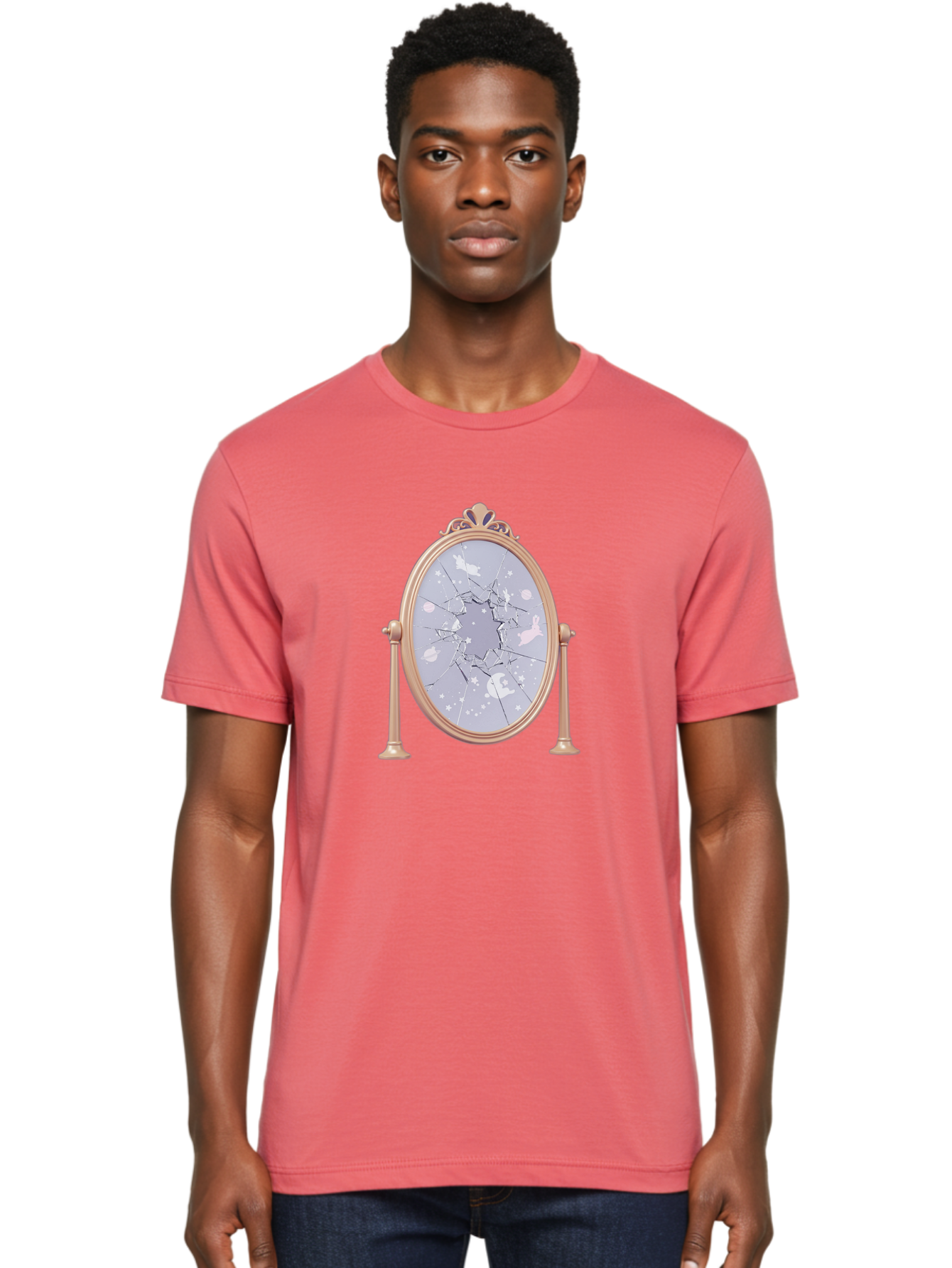 Shattered-Mirror-1 Men'S Graphic Tee, 100% Cotton, Comfortable Casual Summer Wear, Machine Washable, Vintage Camera, Old Camera, Antique Camera, Black Camera, Classic Photography, Photography Equipment, Nostalgic Device, Film Camera, Bal298 21