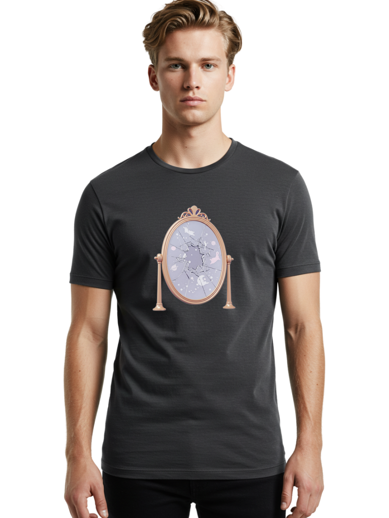 Shattered-Mirror-1 Men'S Graphic Tee, 100% Cotton, Comfortable Casual Summer Wear, Machine Washable, Vintage Camera, Old Camera, Antique Camera, Black Camera, Classic Photography, Photography Equipment, Nostalgic Device, Film Camera, Bal298 29