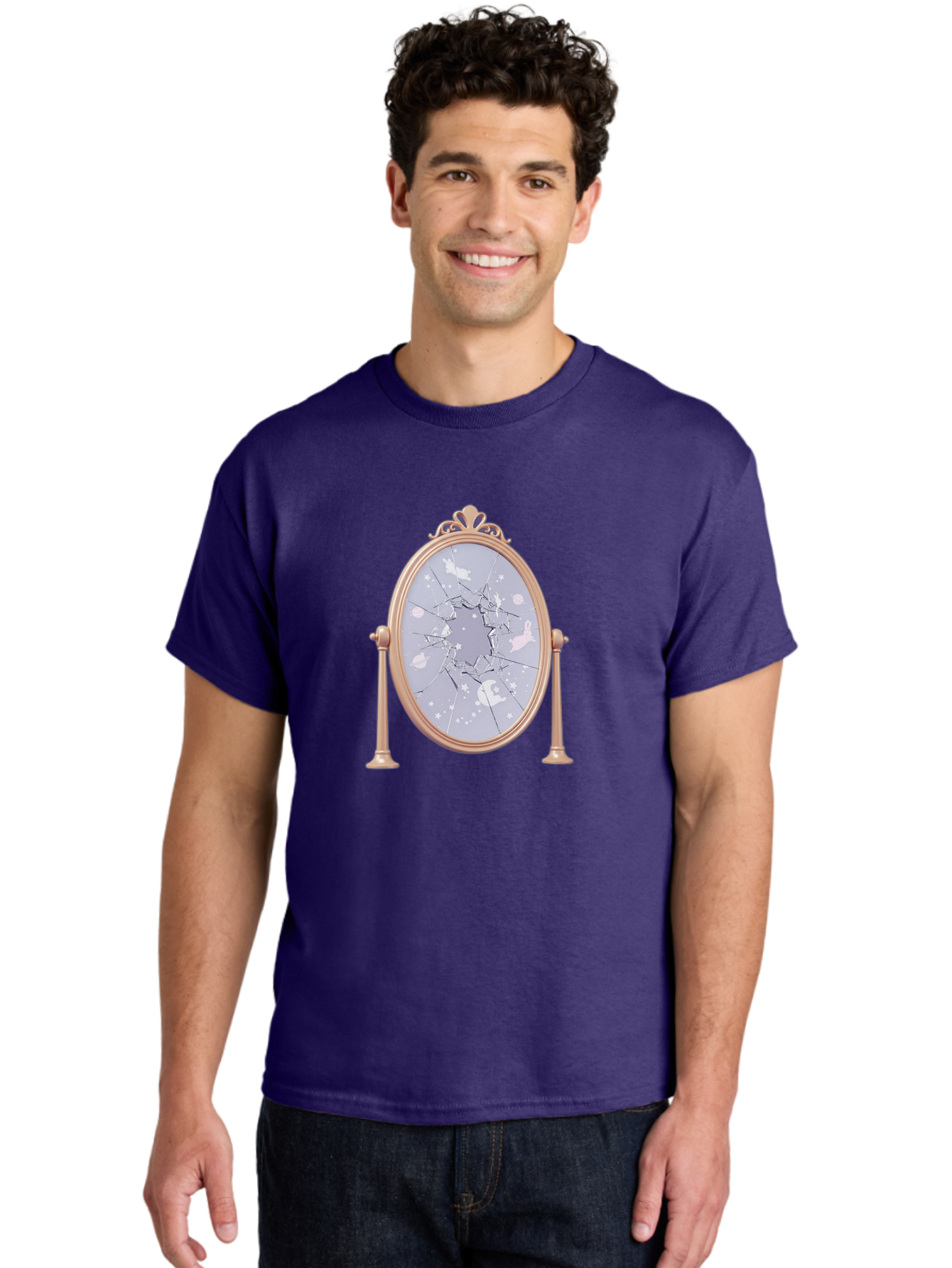 Shattered-Mirror-1 Men'S Graphic Tee, 100% Cotton, Comfortable Casual Summer Wear, Machine Washable, Vintage Camera, Old Camera, Antique Camera, Black Camera, Classic Photography, Photography Equipment, Nostalgic Device, Film Camera, Bal298 16